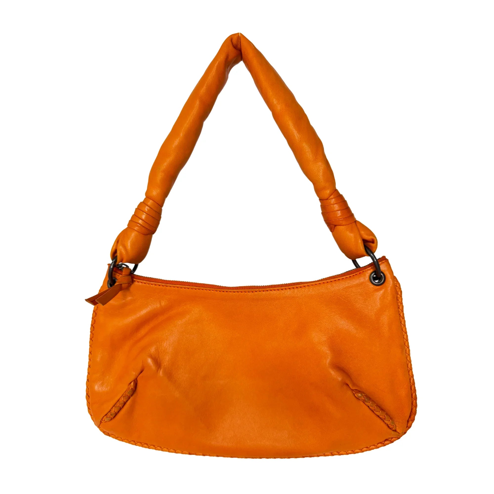 Bottega Veneta Orange Leather Mini Handbag - Lost Designer