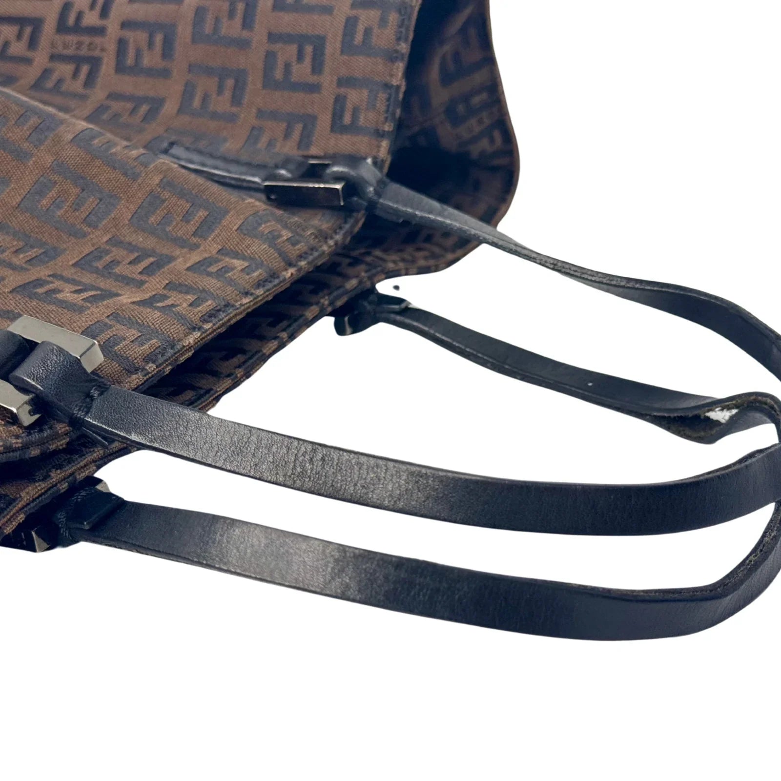 Fendi Zucca Brown Monogram Cloth Tote Bag - Lost Designer