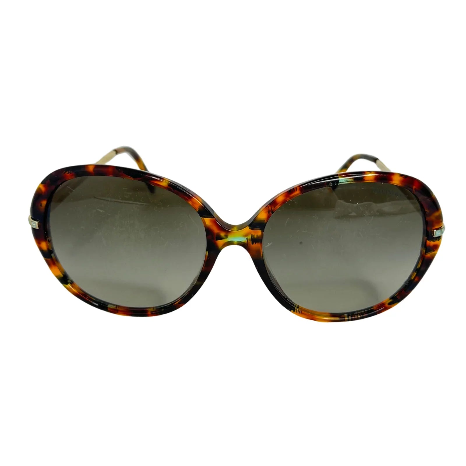 Tiffany & Co. Tortoiseshell Oversized Crystal Arm Sunglasses - Lost Designer