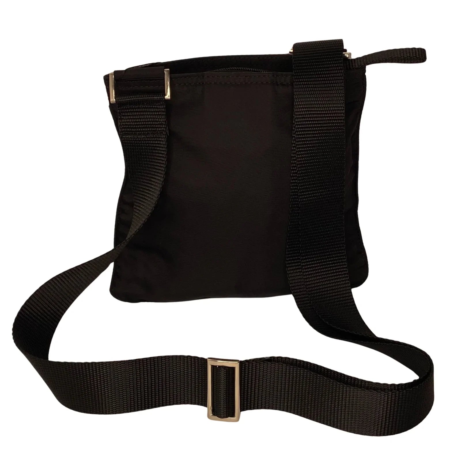 Prada Black Nylon Crossbody Messenger Black Bag - Lost Designer