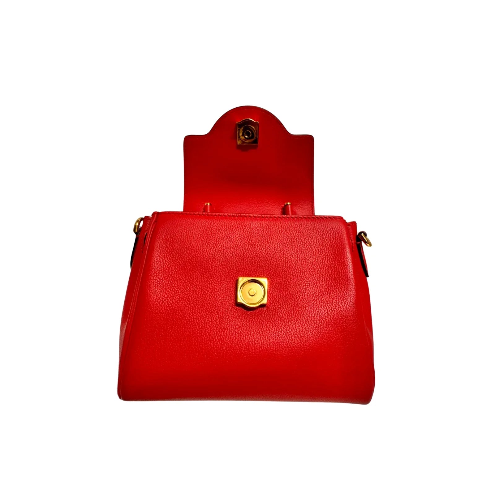 Versace La Medusa Handbag Leather Red - Lost Designer