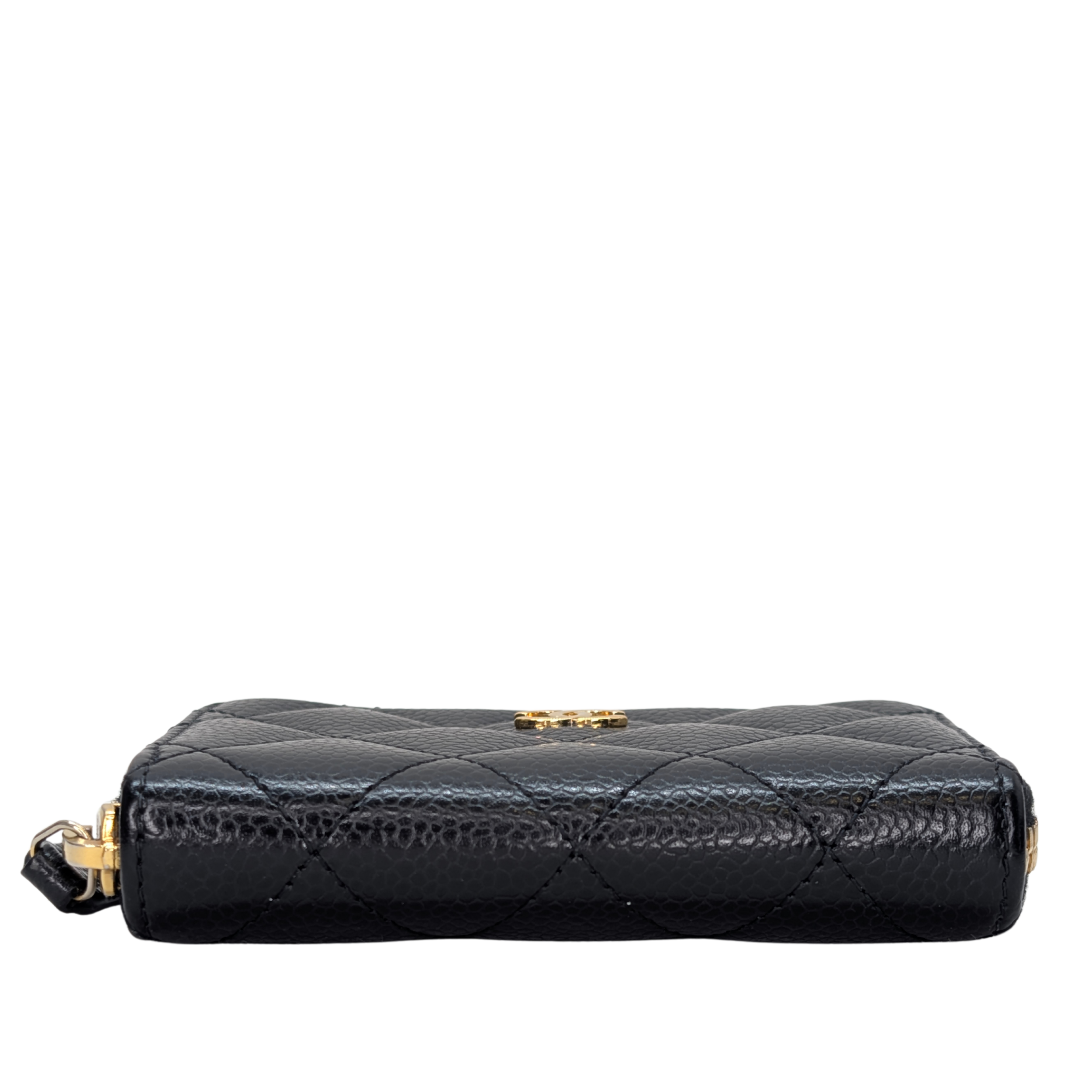 Chanel Classic Zipped Coin Purse Wallet Caviar Black