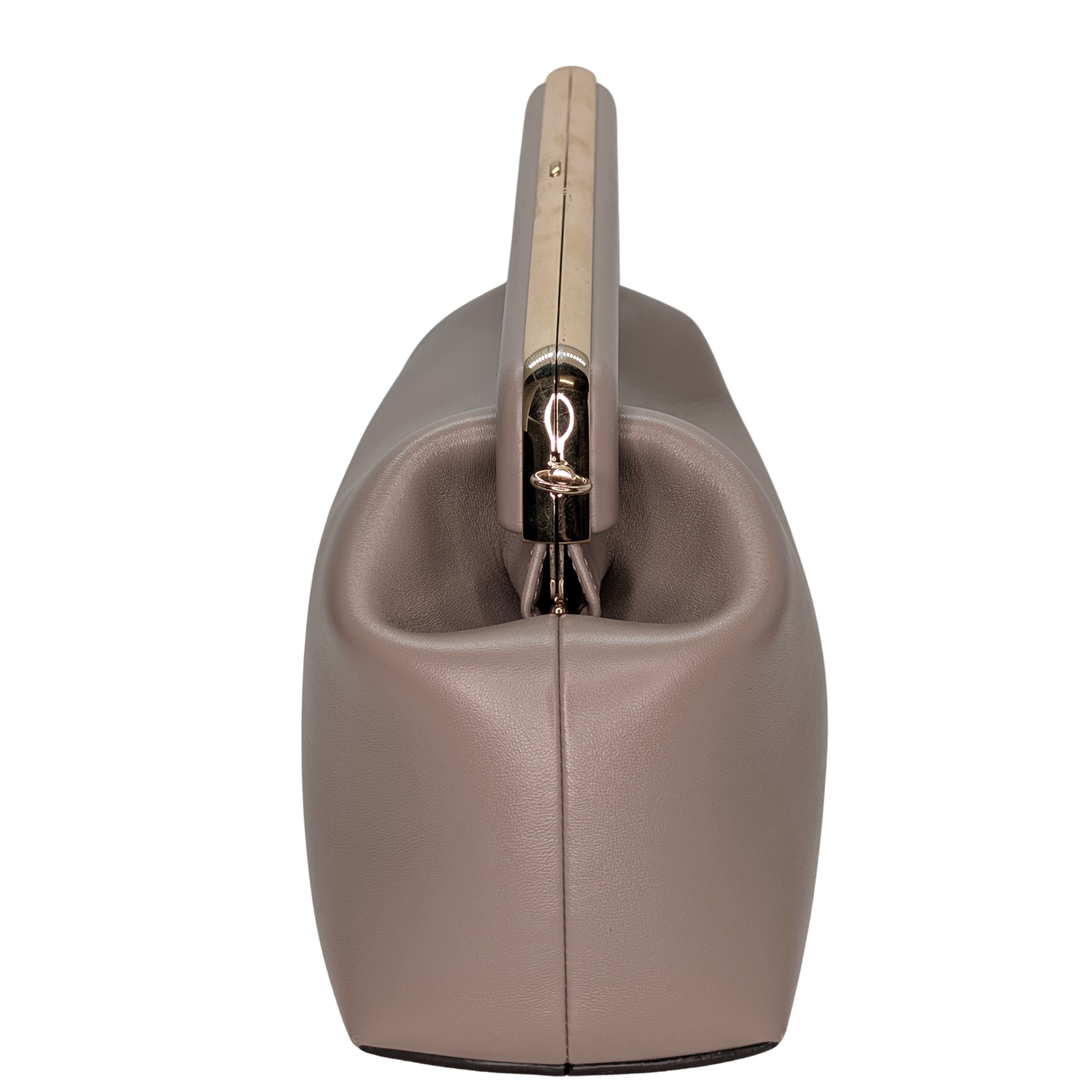 Fendi First Bag Clutch Medium Leather Taupe