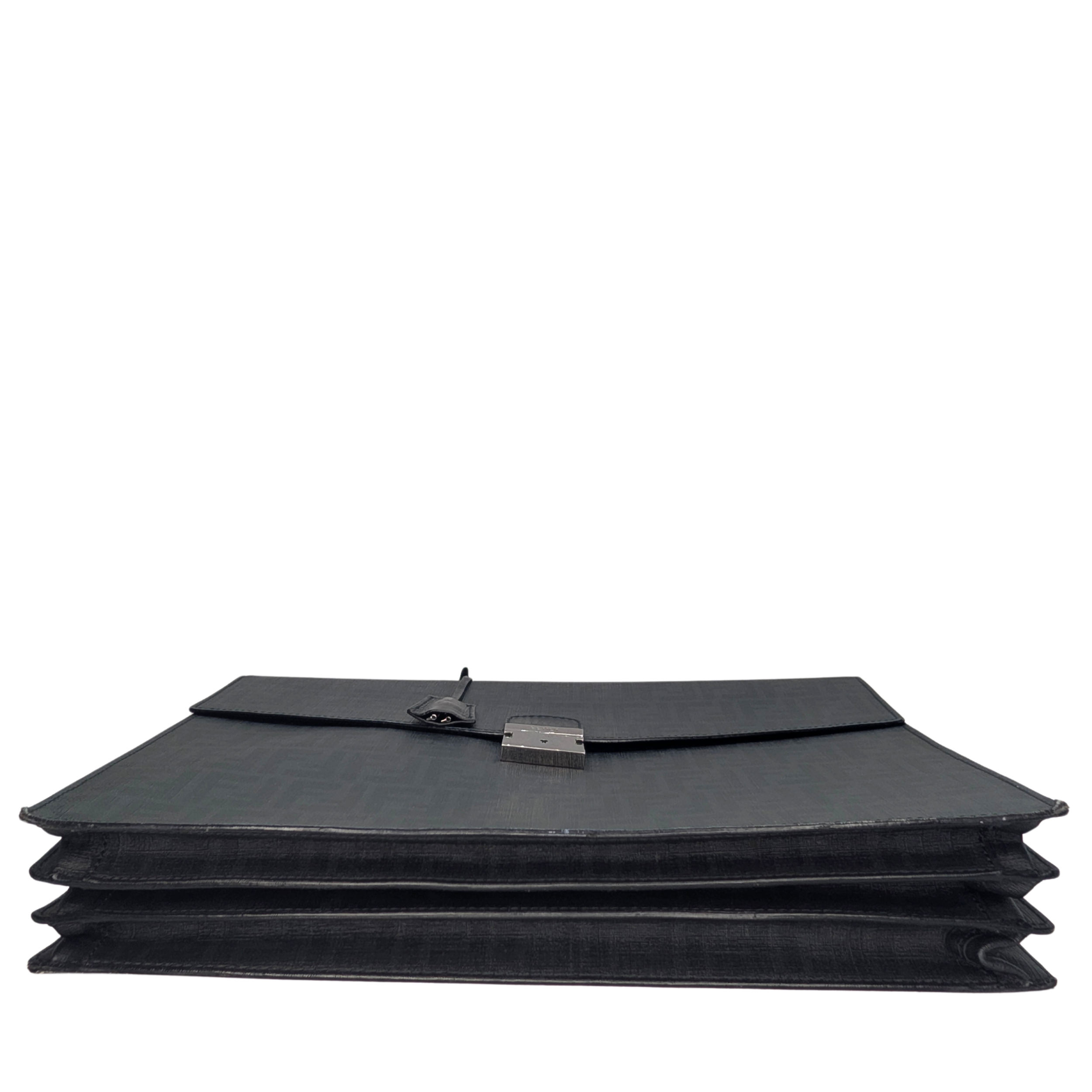 Fendi Zucca Monogram Briefcase Black