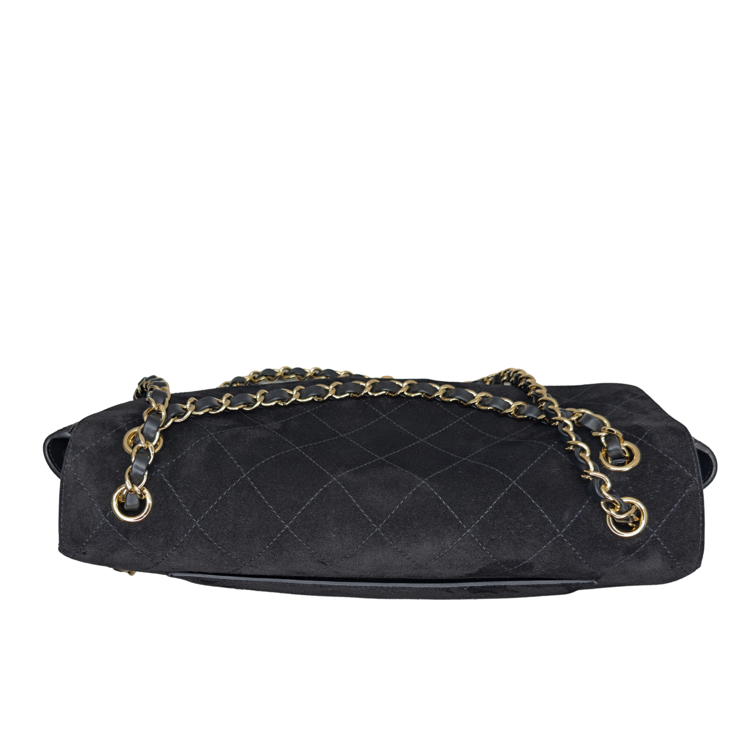 Chanel Suede Calfskin Souplissimo Maxi Flap Bag Black