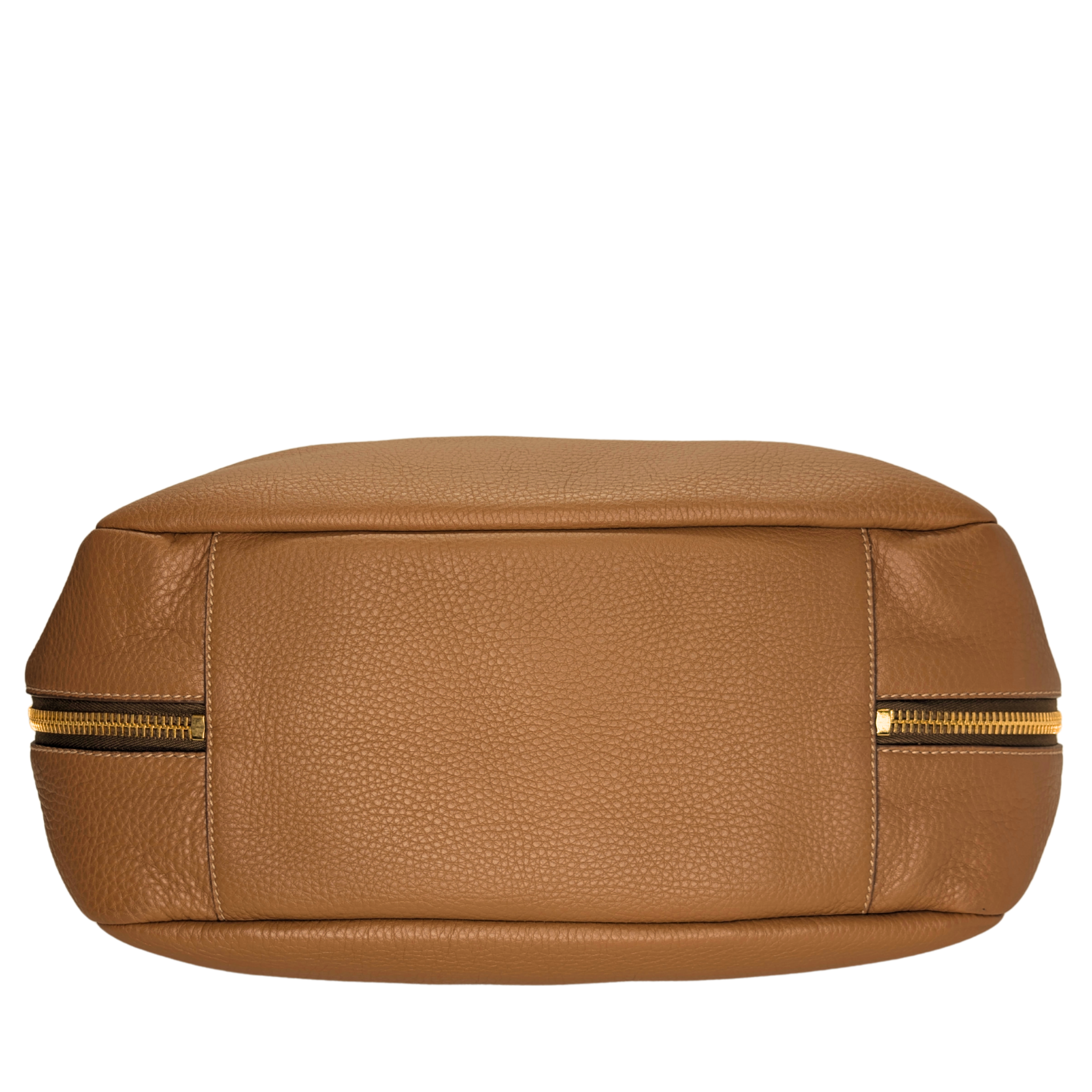 Prada Vitello Daino Leather Side Zip Hobo Tote Bag