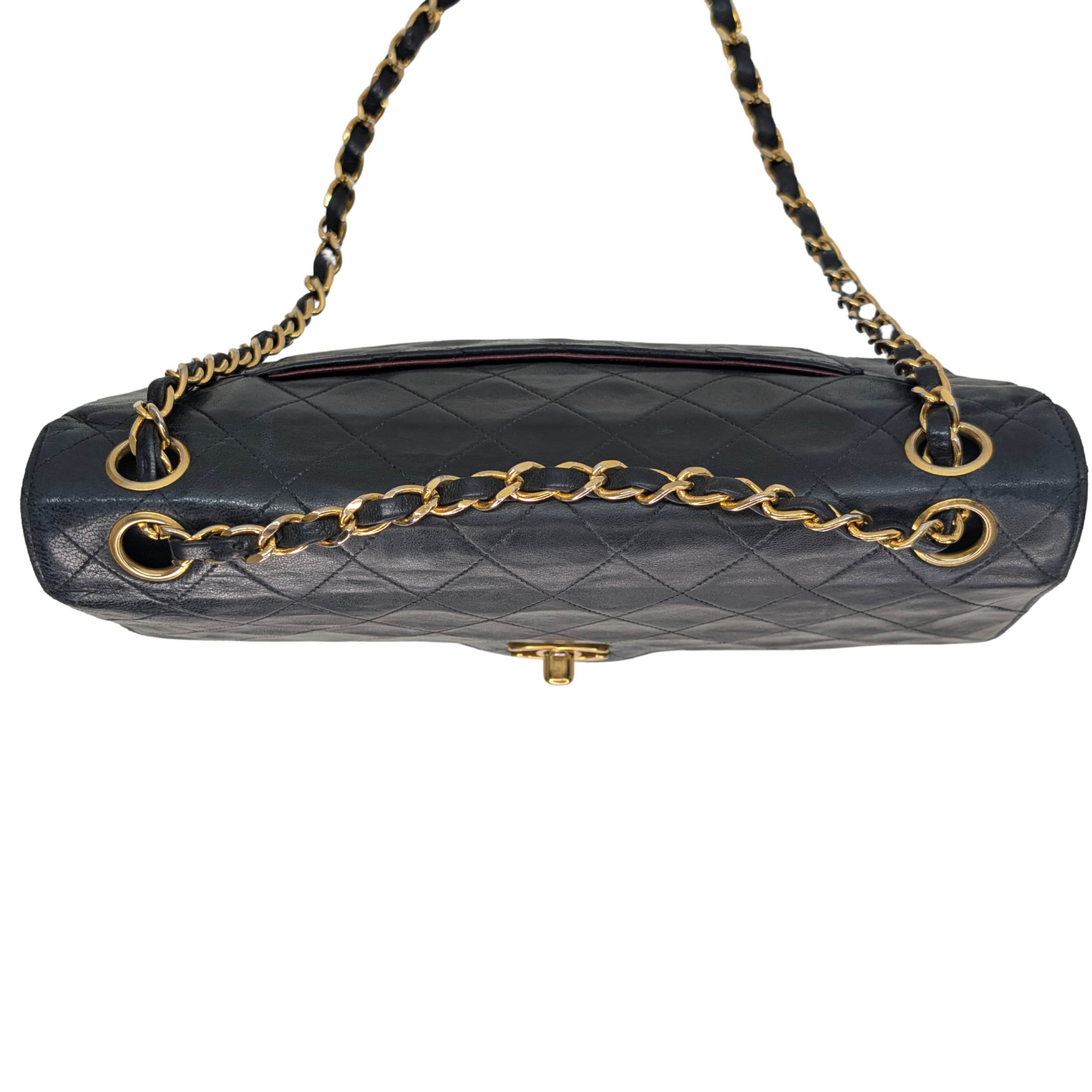 Chanel Vintage Classic Double Flap Medium Bag Black