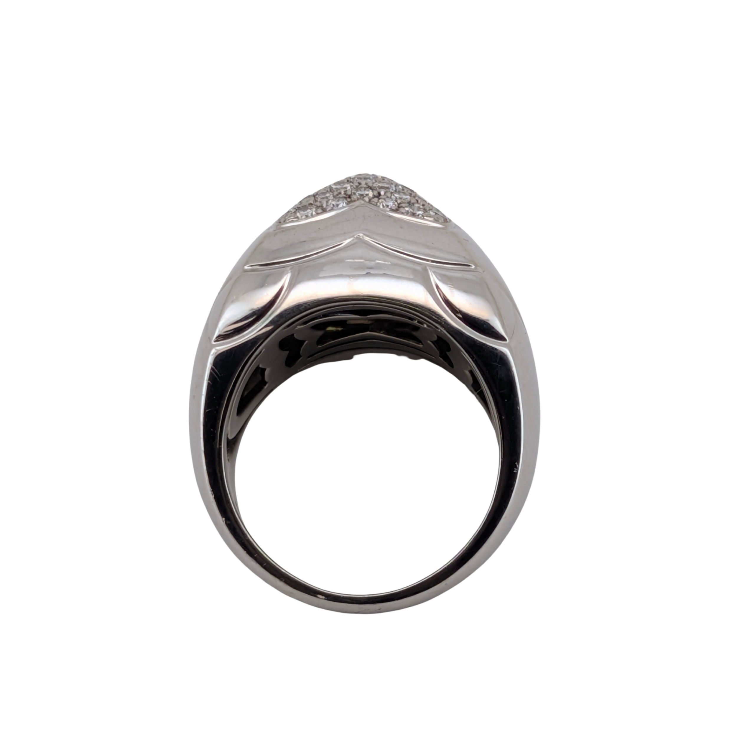 Bvlgari Pyramid Diamond Pavé Ring In 18K White Gold