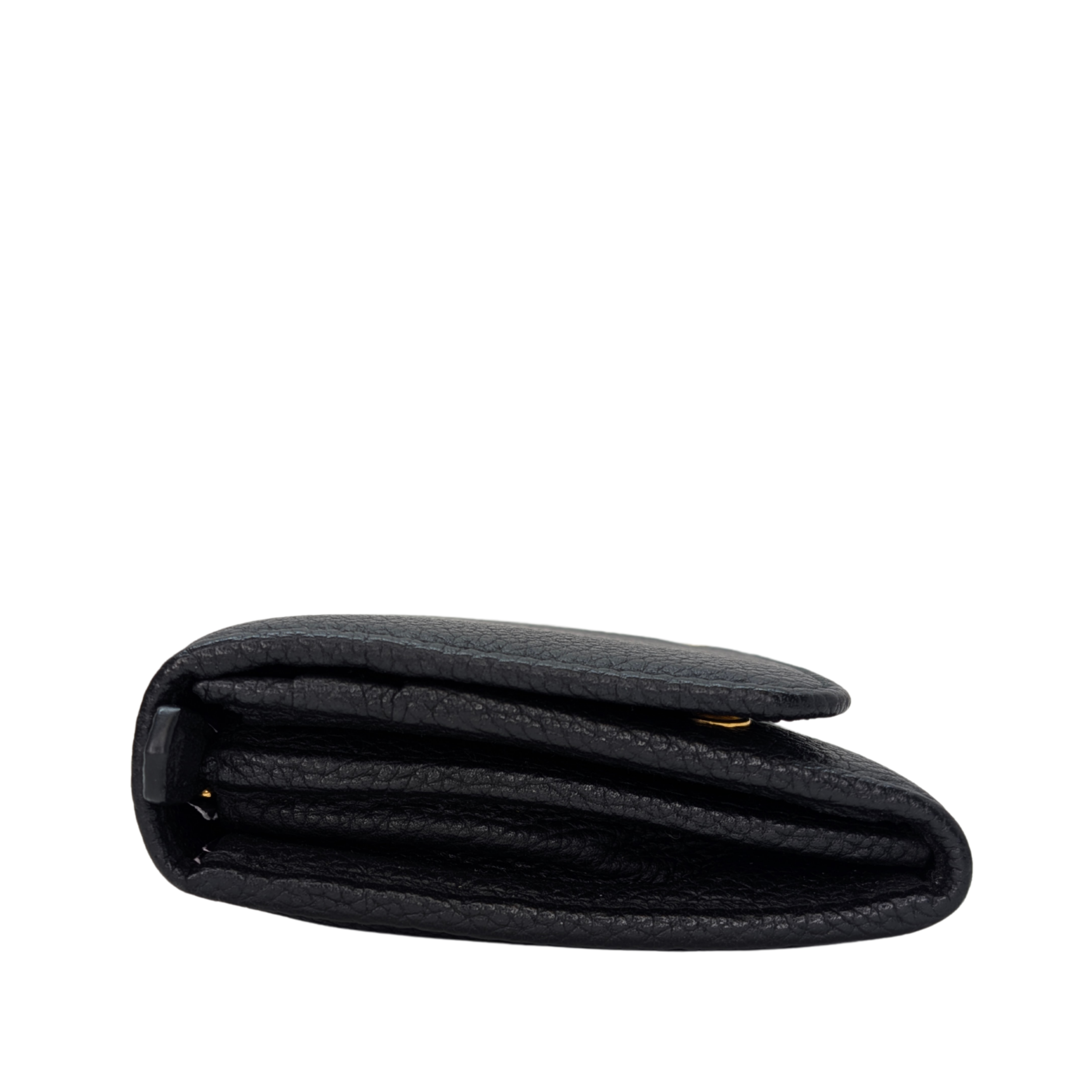 Prada Vitello Grain Nero Long Wallet
