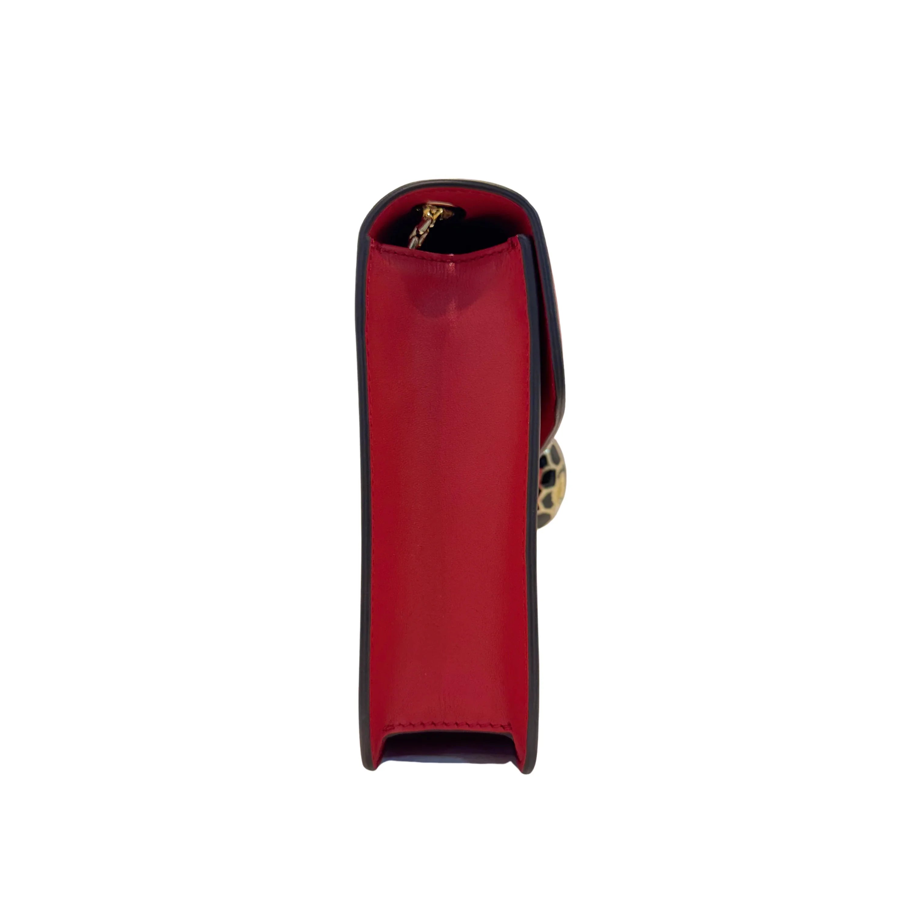 Bvlgari Serpent Forever Shoulder Bag Calfskin Red - Lost Designer
