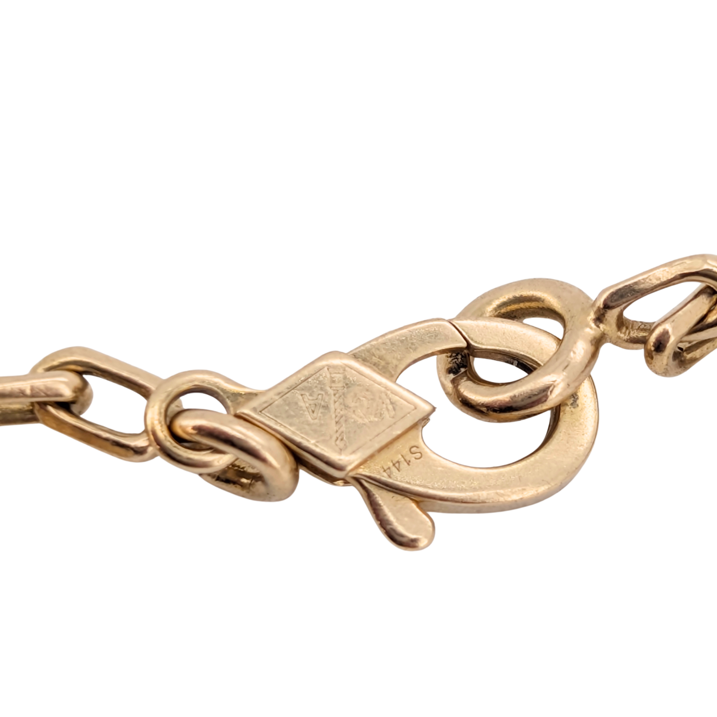 Van Cleef & Arpels Vintage Alhambra 5 Motif Mother of Pearl 18k Gold Bracelet