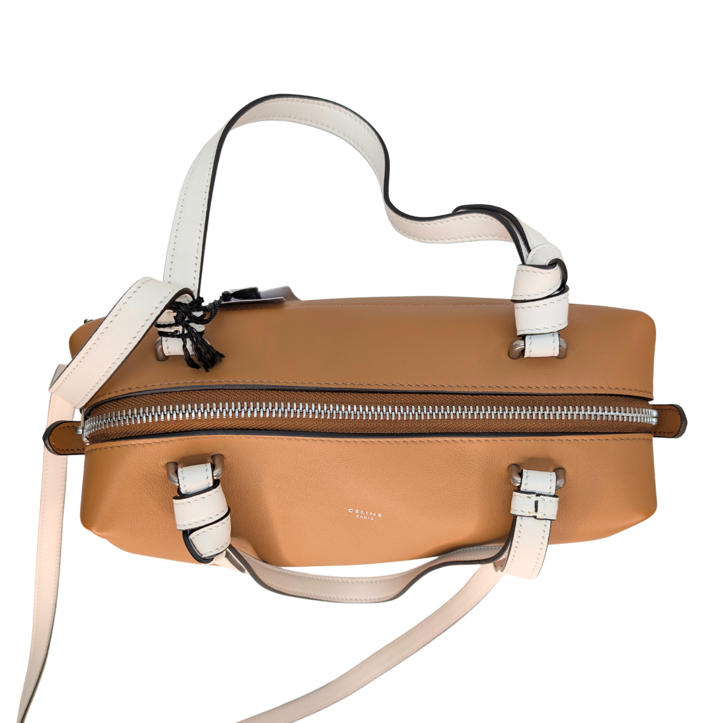 Celine Soft Cube Leather Bag Small Light Tan