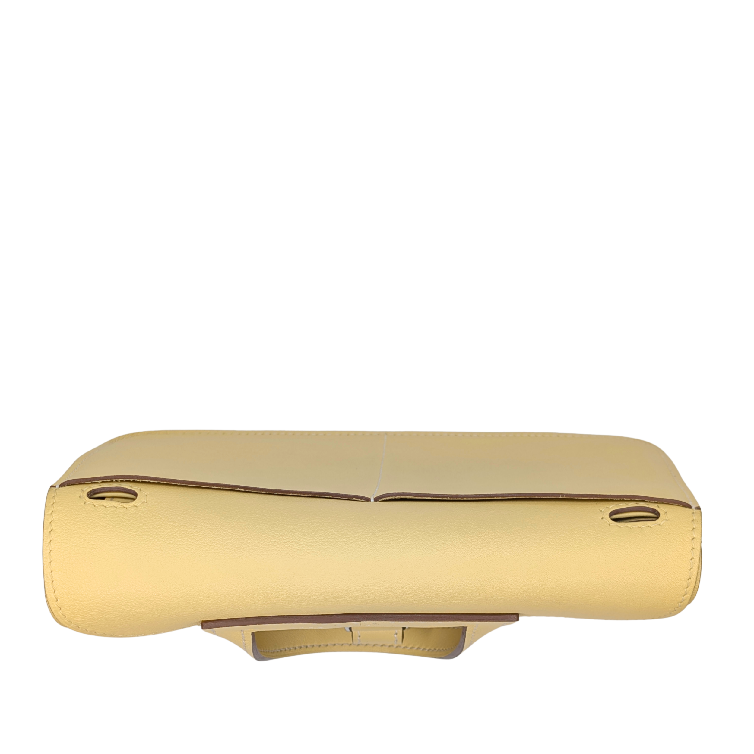 Hermes Mini Halzan 22 Swift Jaune Poussin SHW Stamp X