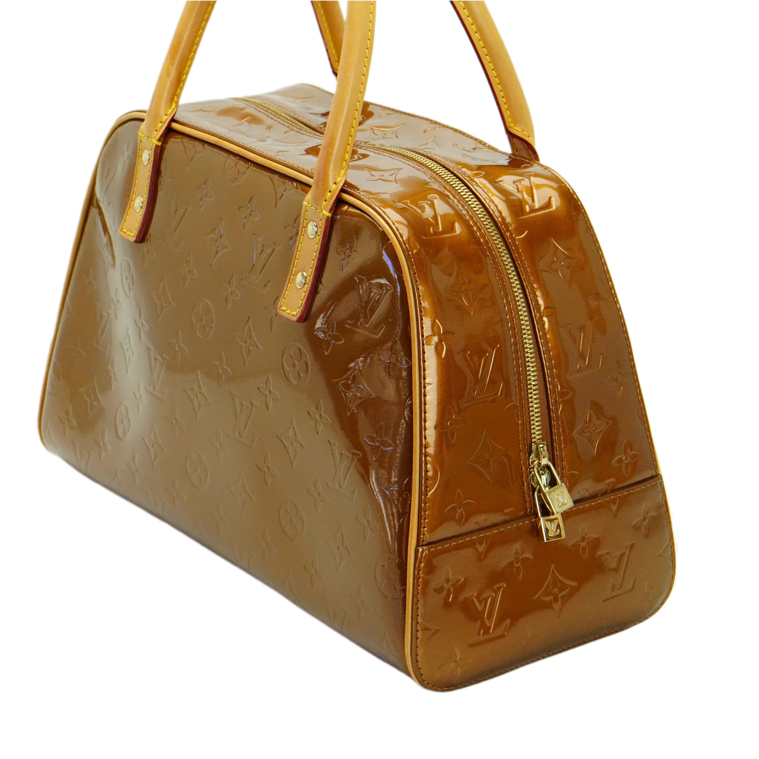 Louis Vuitton Bronze Monogram Vernis Tompkins Square Handbag - Lost Designer