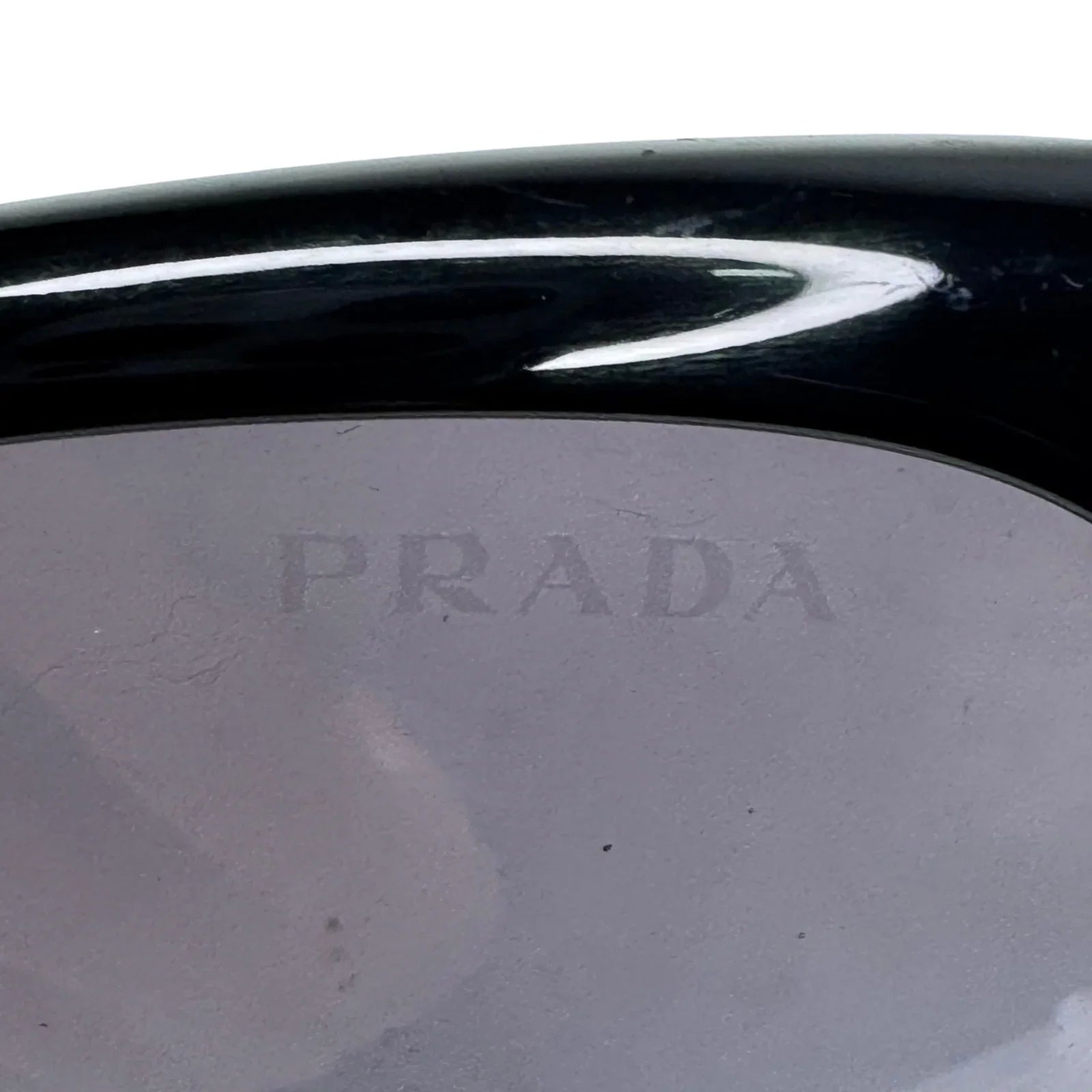 Prada SPR 150 Black Acetate Oversized Round Sunglasses - Lost Designer