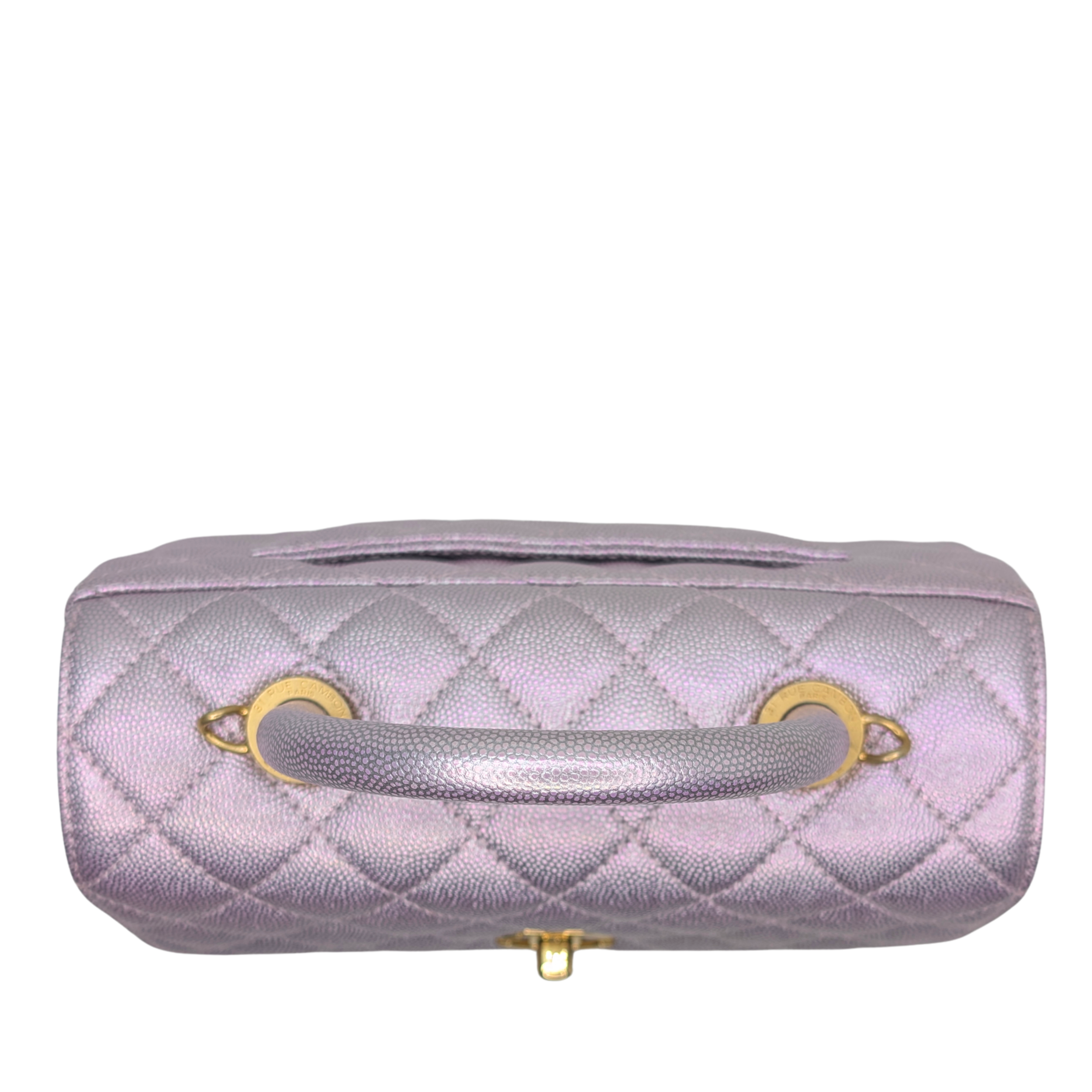 Chanel Coco Handle Small Caviar Iridescent Purple Bag