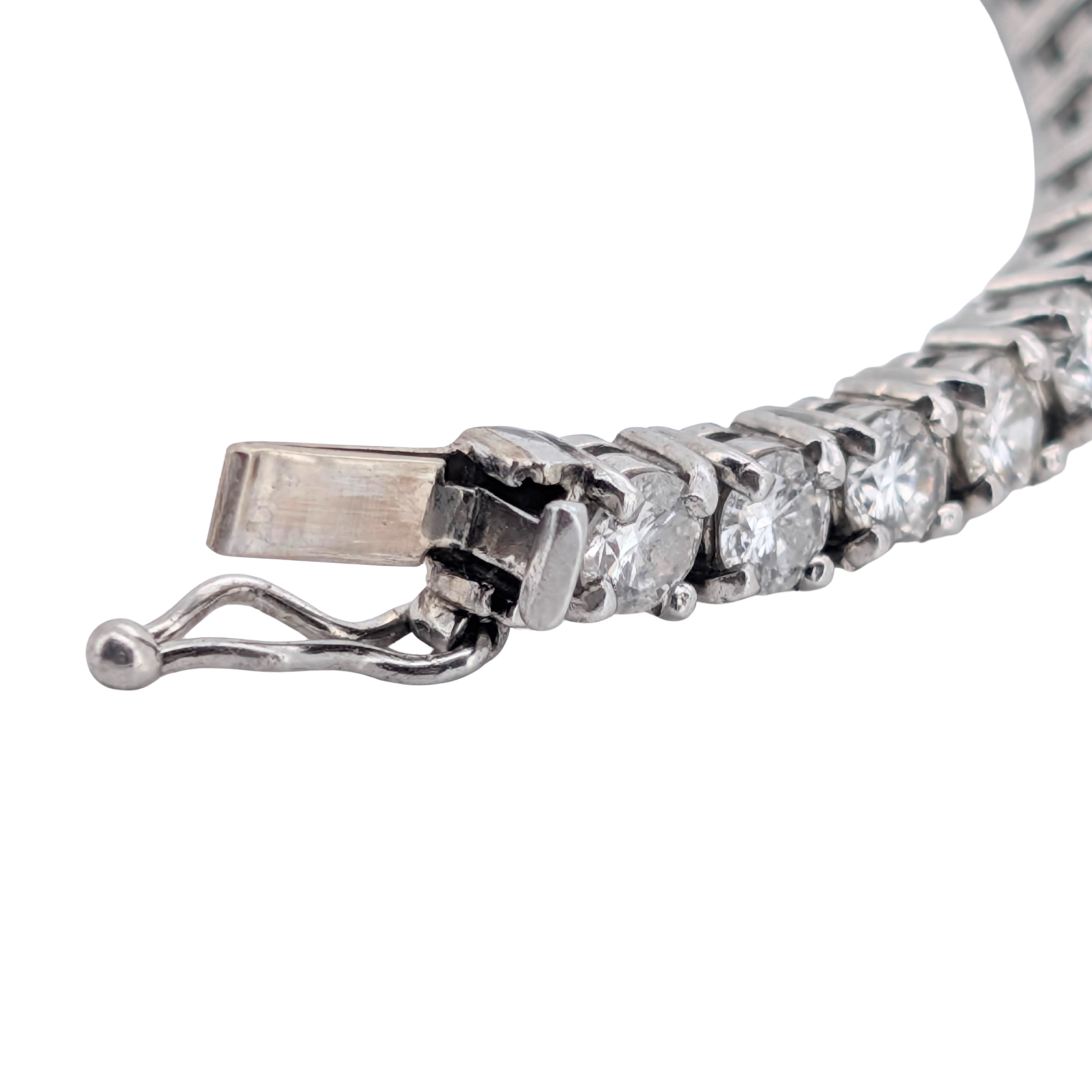 6.00Ct Natural Round Brilliant Diamond Tennis Bracelet In Platinum 850
