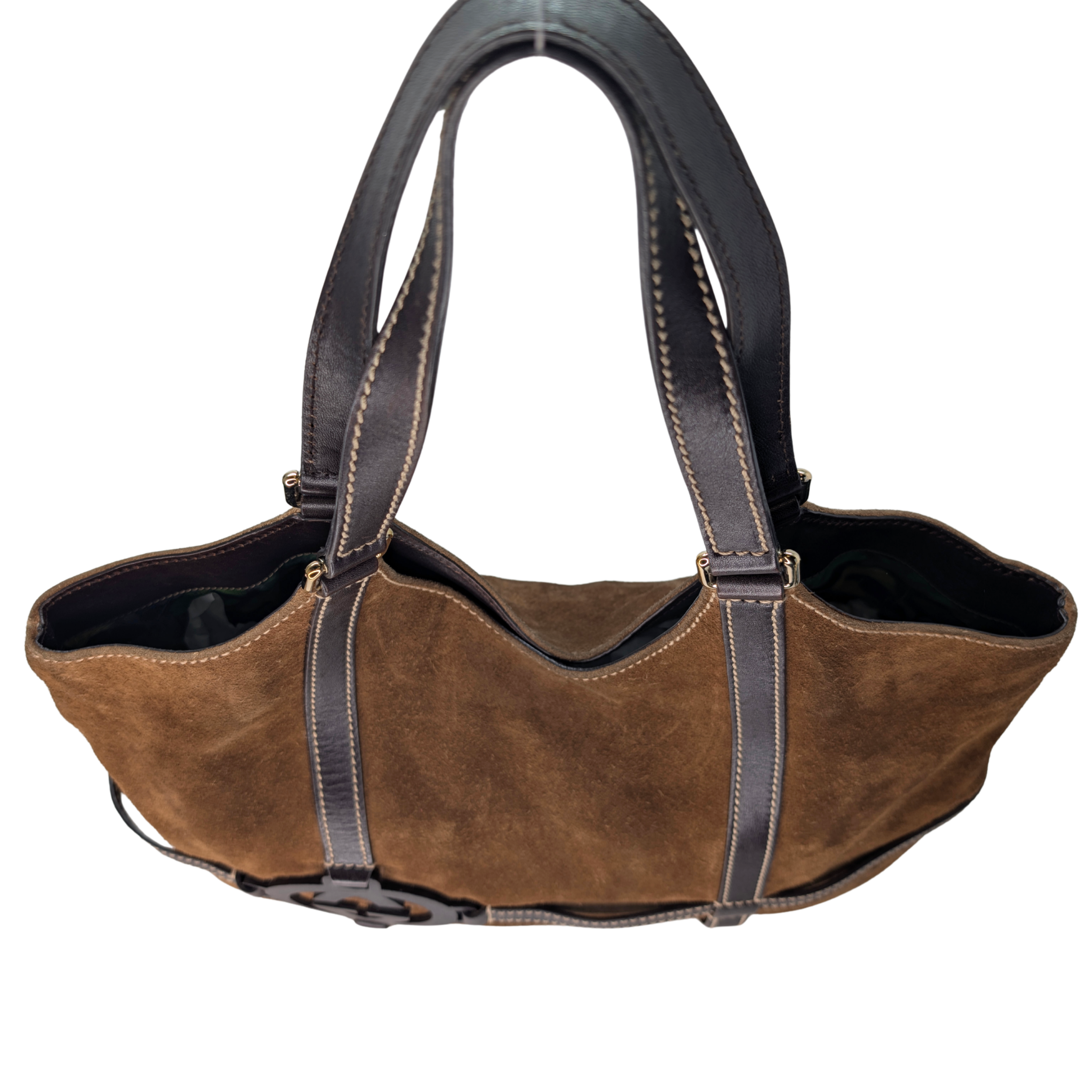 Gucci Sukey Suede Leather Hobo Bag Brown
