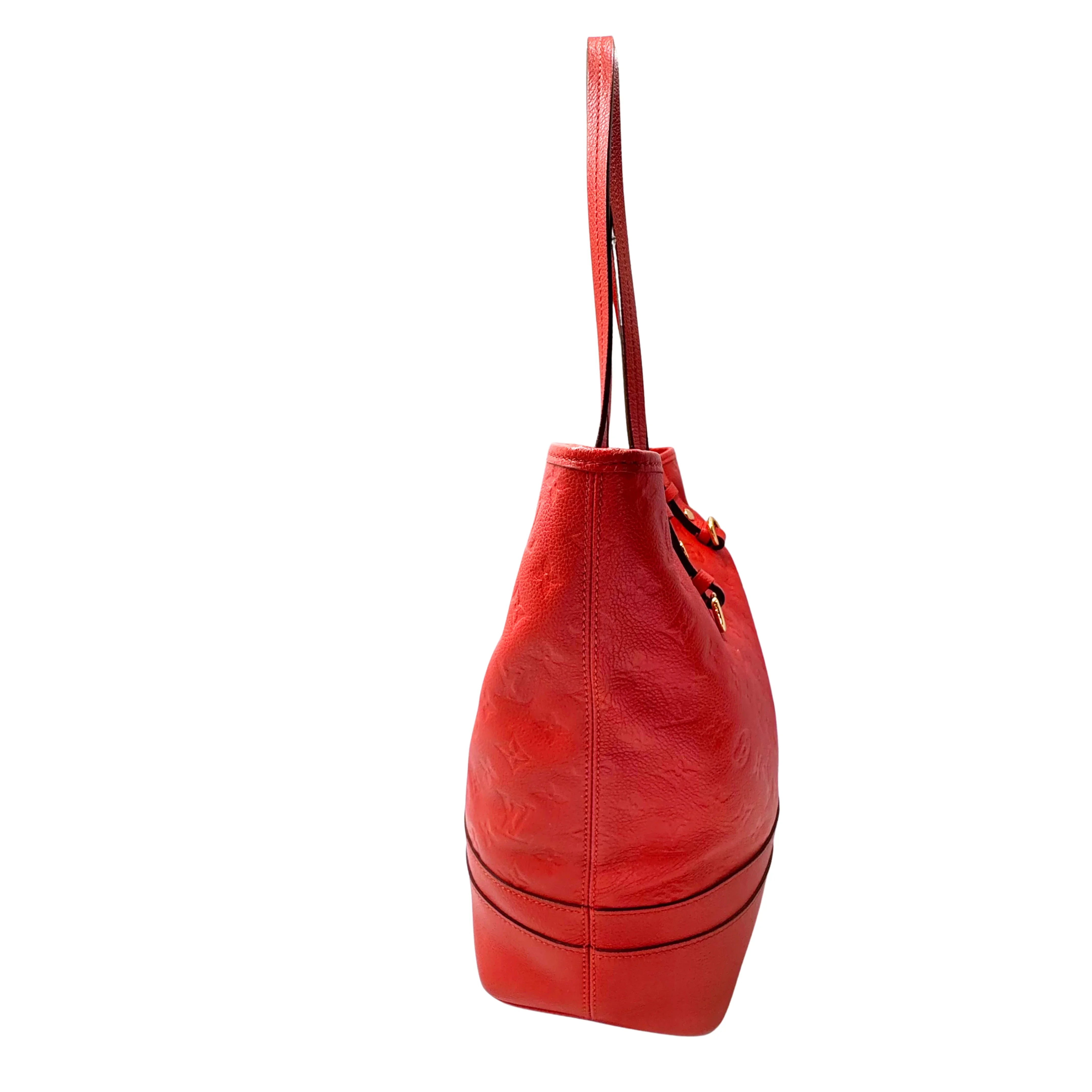 Louis Vuitton Empreinte Citadine Tote Bag Leather Red - Lost Designer