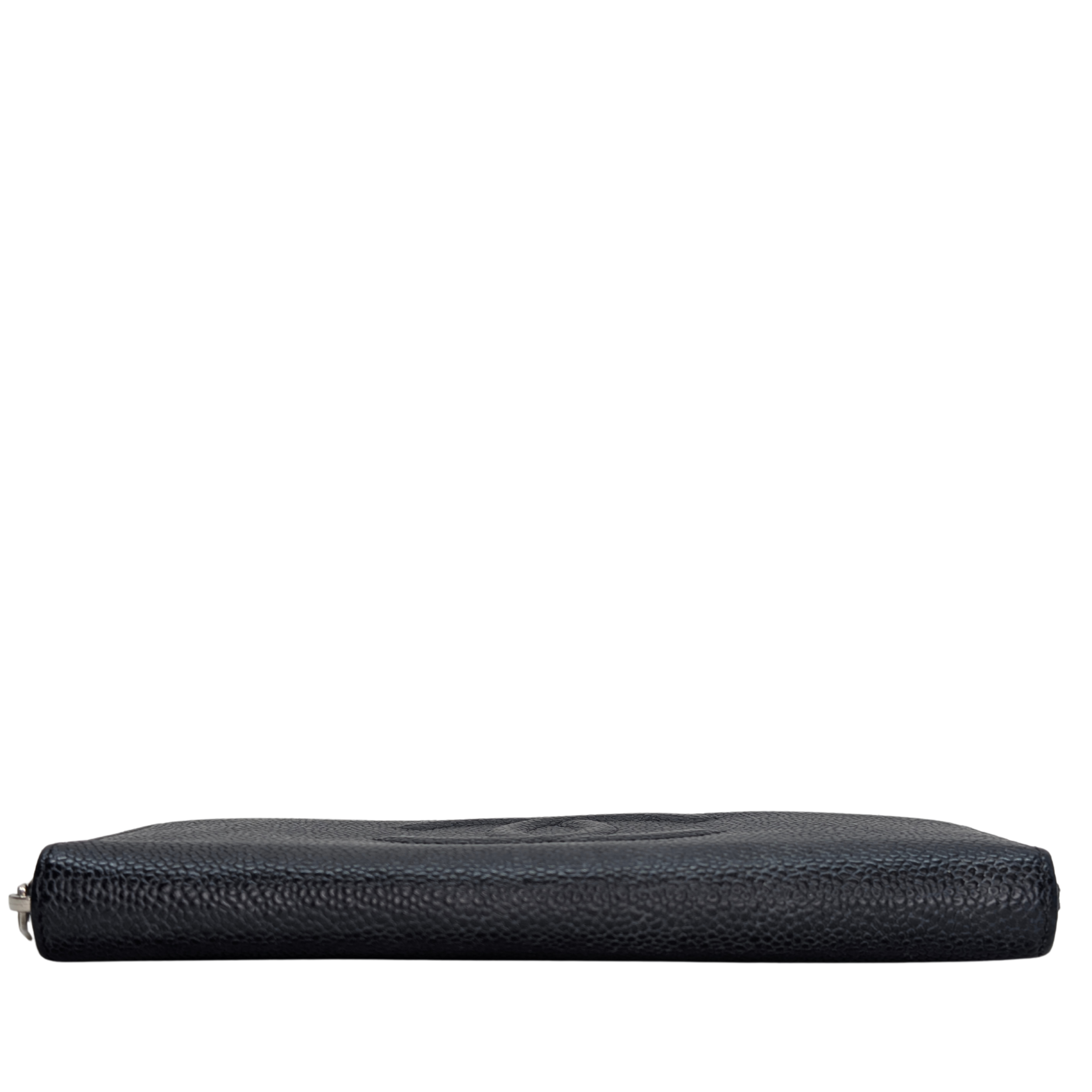 Chanel CC Caviar Leather Long Wallet Black
