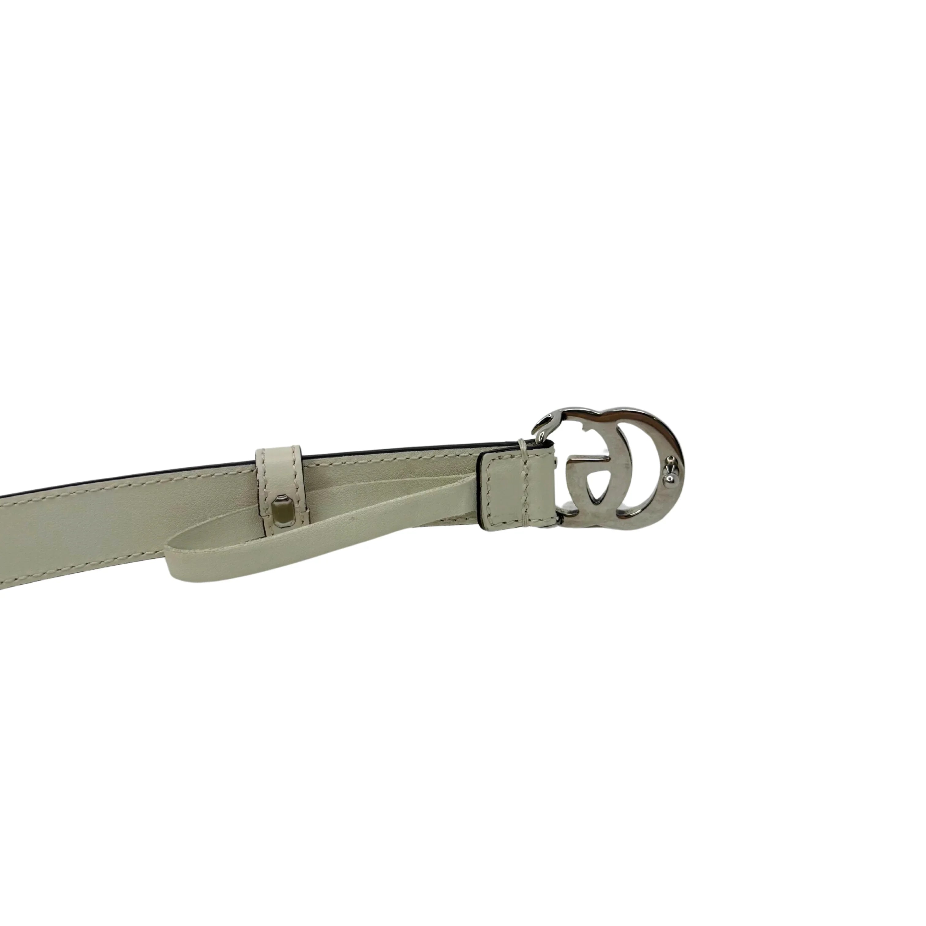 Gucci GG Marmont Thin Belt White 90 - Lost Designer