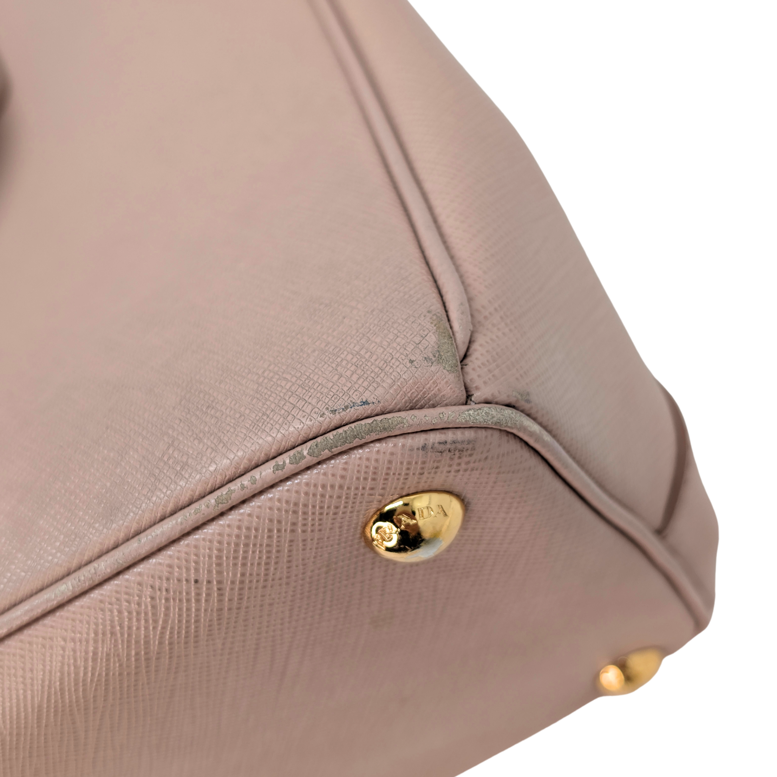 Prada Saffiano Galleria Leather Handbag Nude Pink