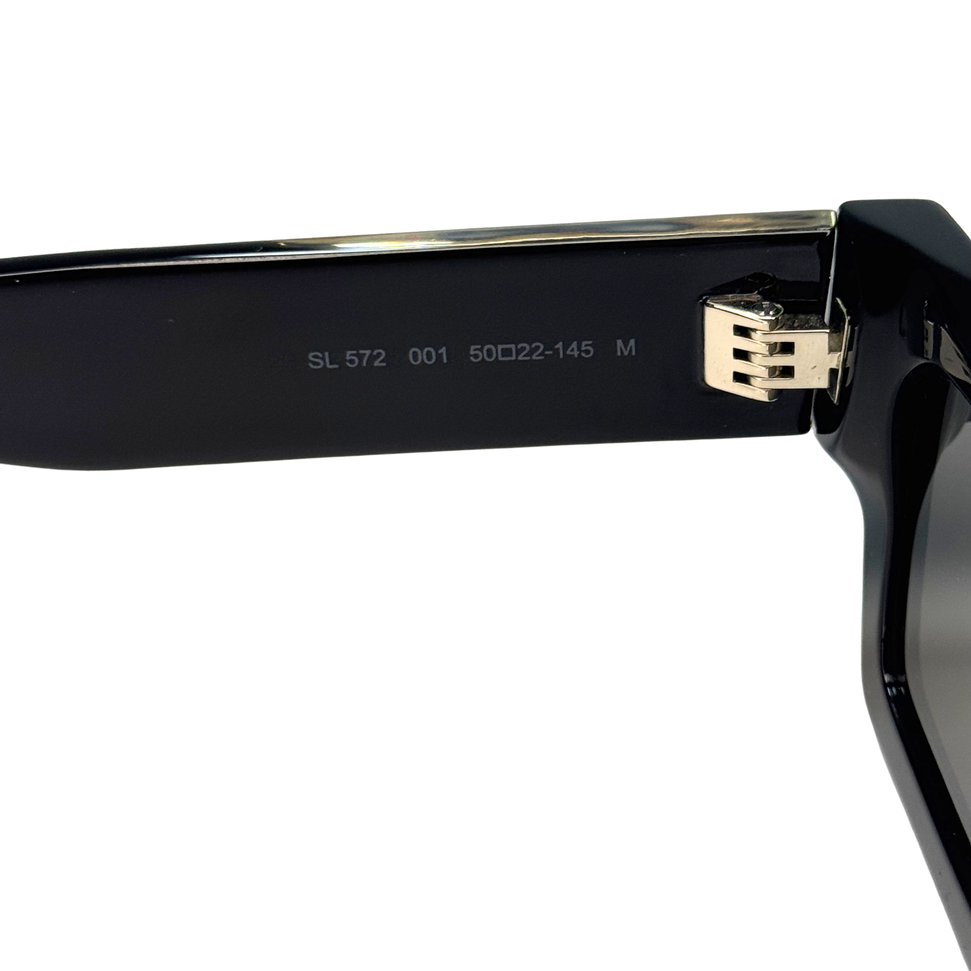 Saint Laurent SL 572 001 Sunglasses Black – 50-22-145