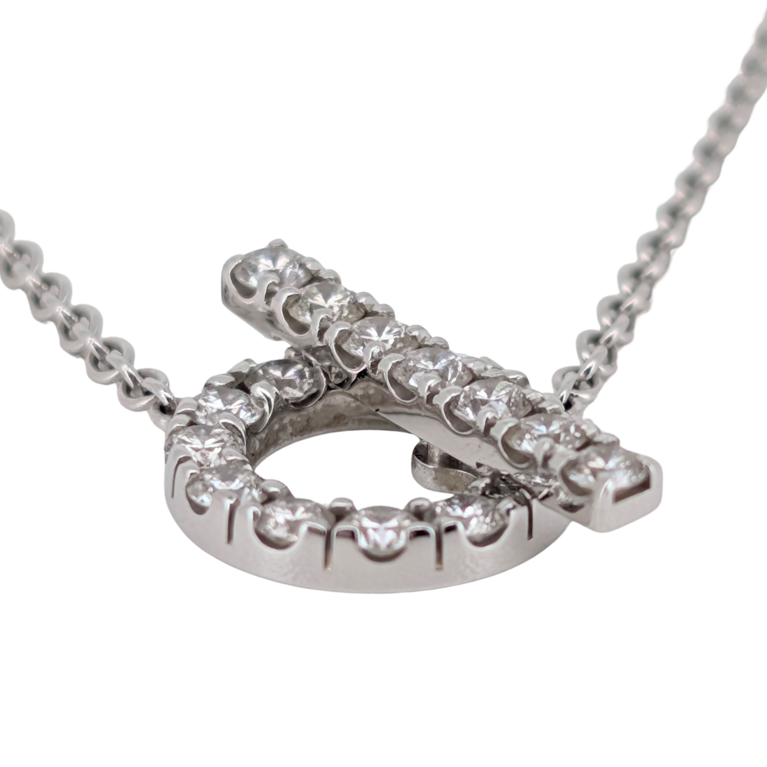 Hermès Finesse Diamond Pendant Necklace in 18K White Gold