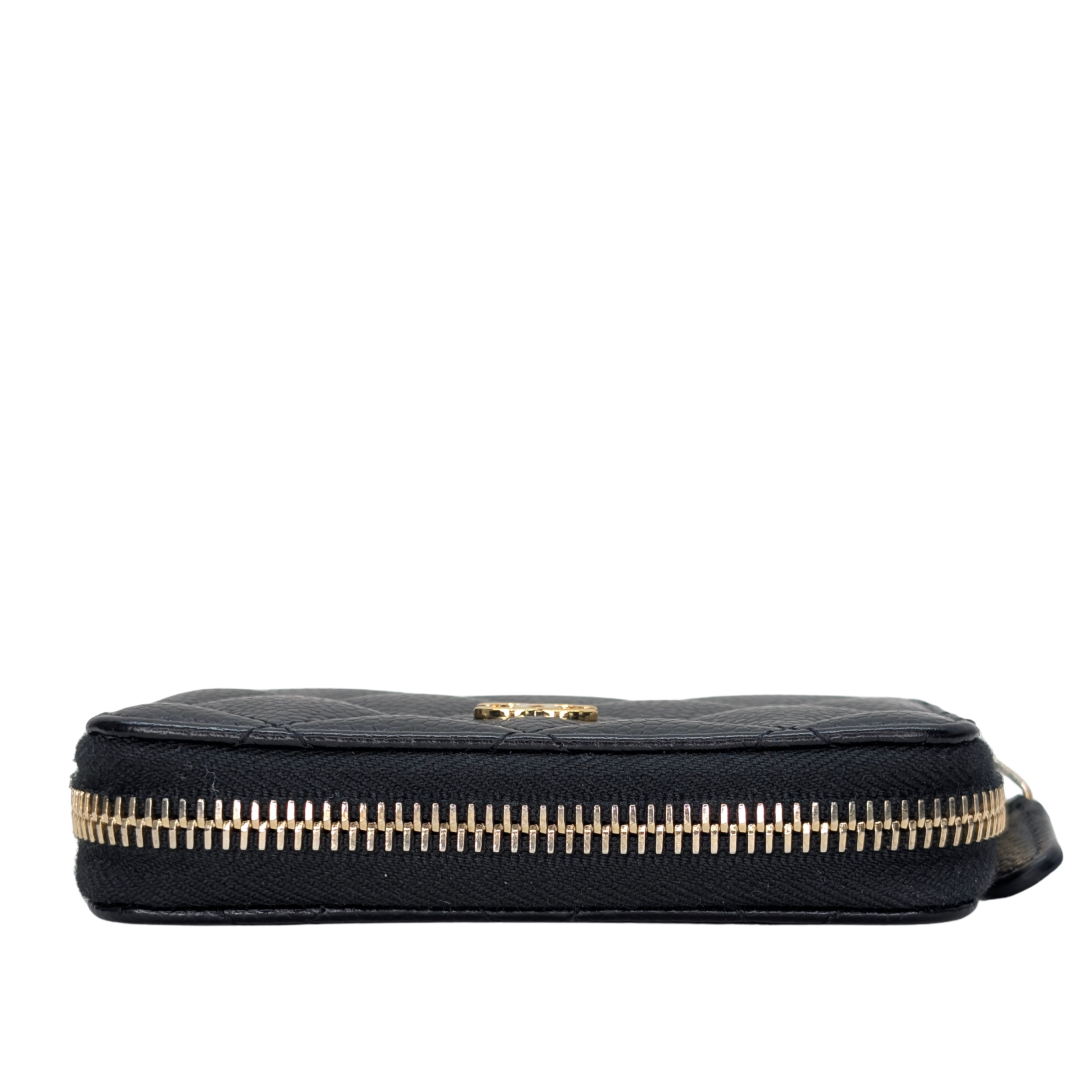 Chanel Classic Zipped Coin Purse Wallet Caviar Black