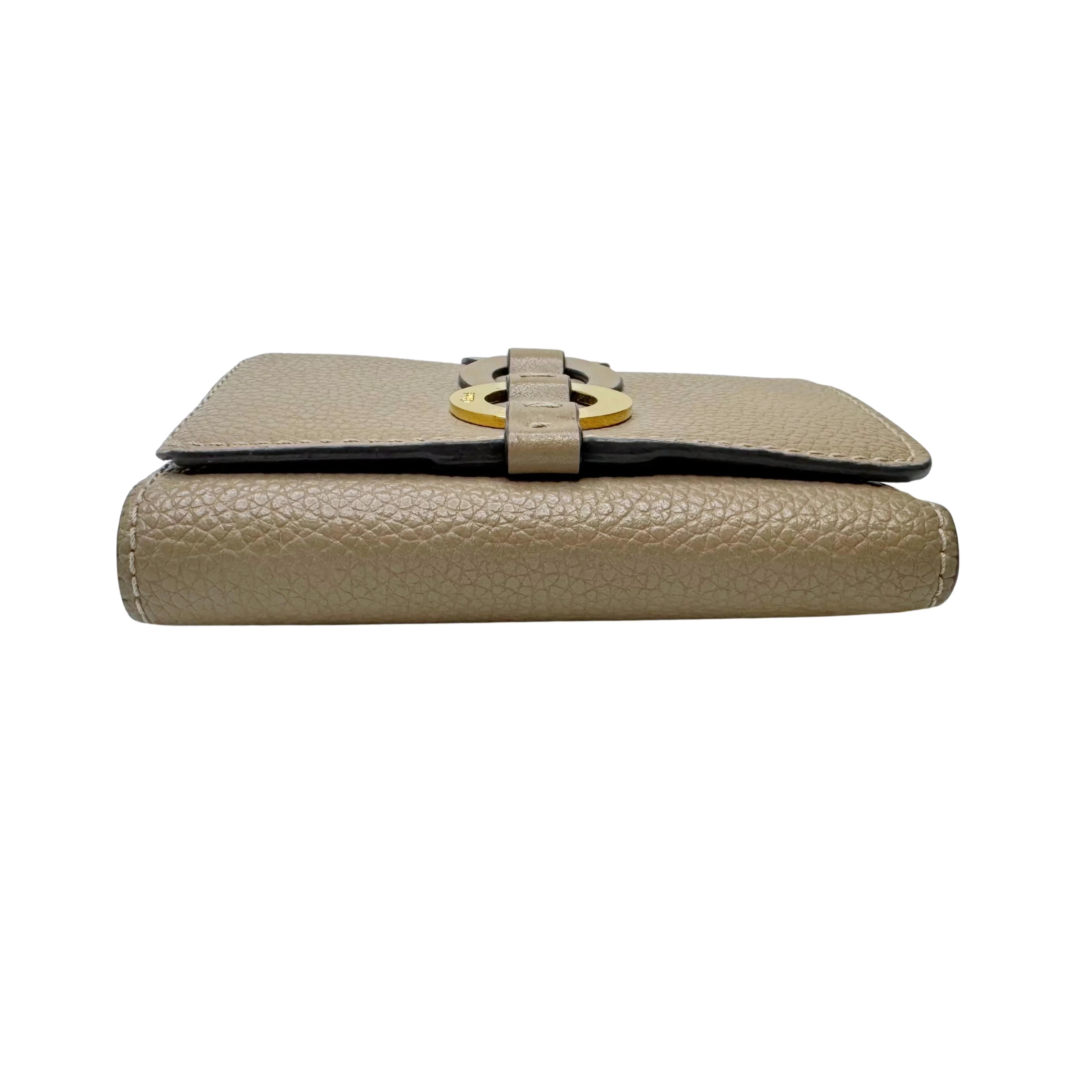 Chloe Calfskin Small Darryl Trifold Wallet Motty Grey - Lost Designer