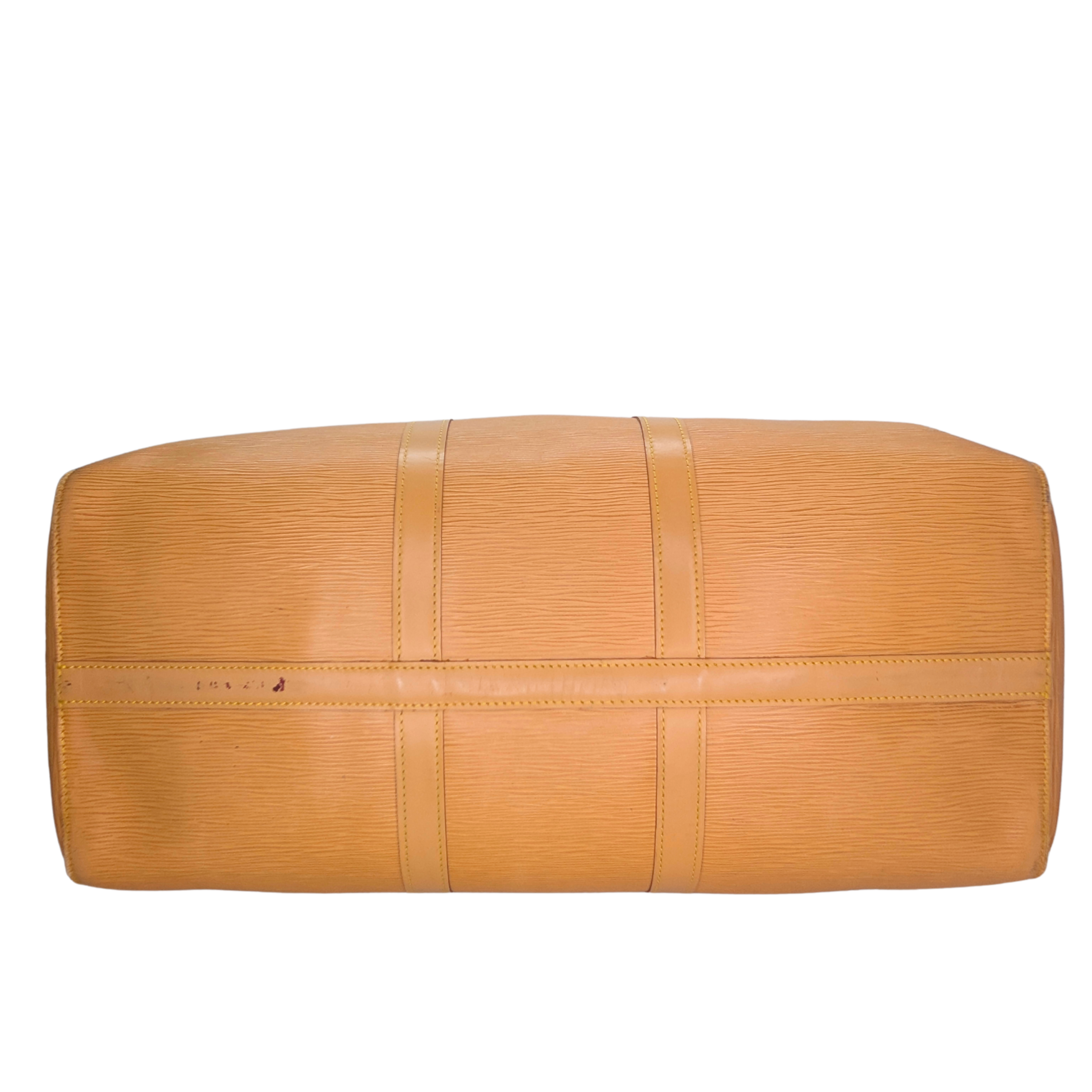 Louis Vuitton Keepall 50 Epi Bag Yellow