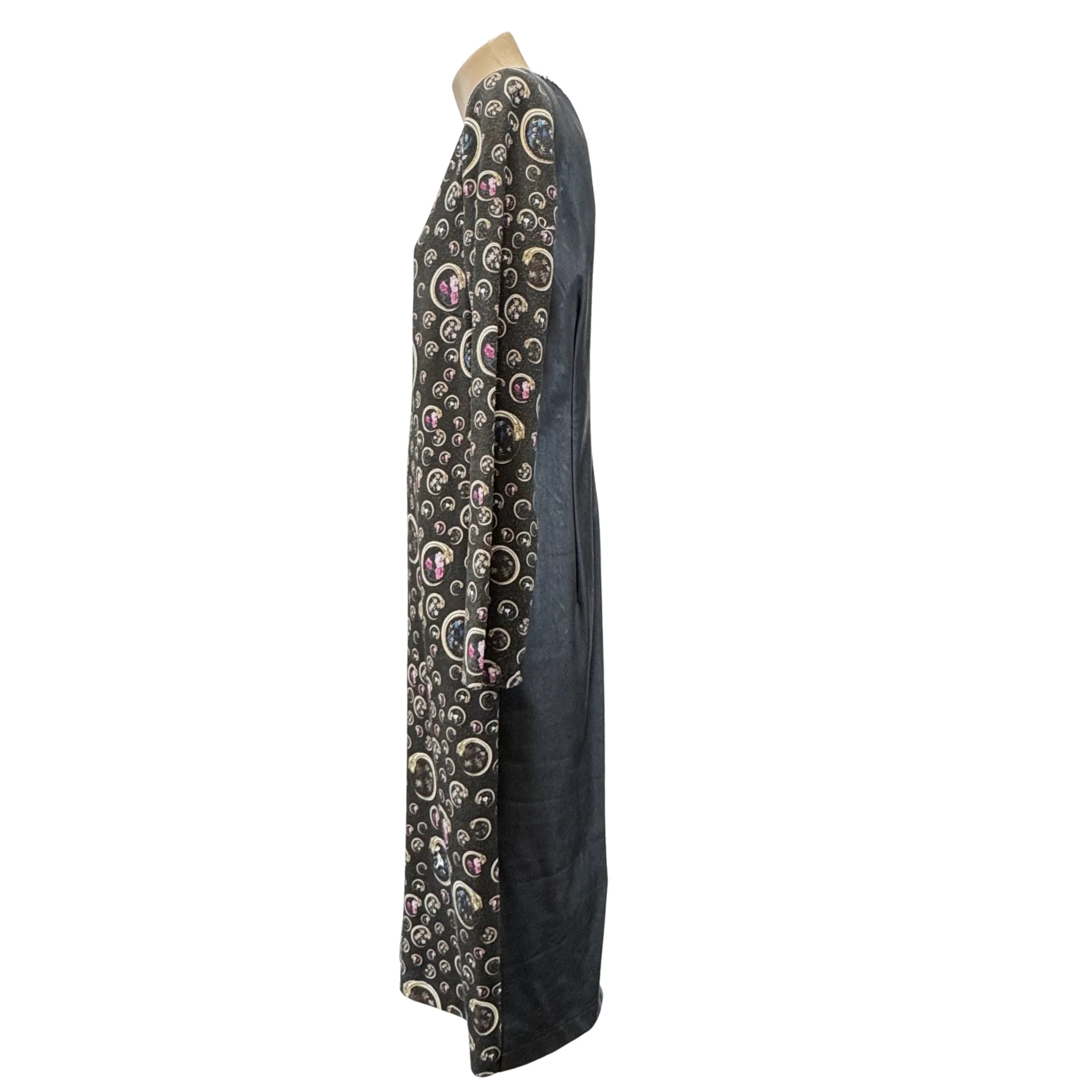 Roberto Cavalli Moon Phase Print Long Sleeve Midi Dress 38 - Lost Designer