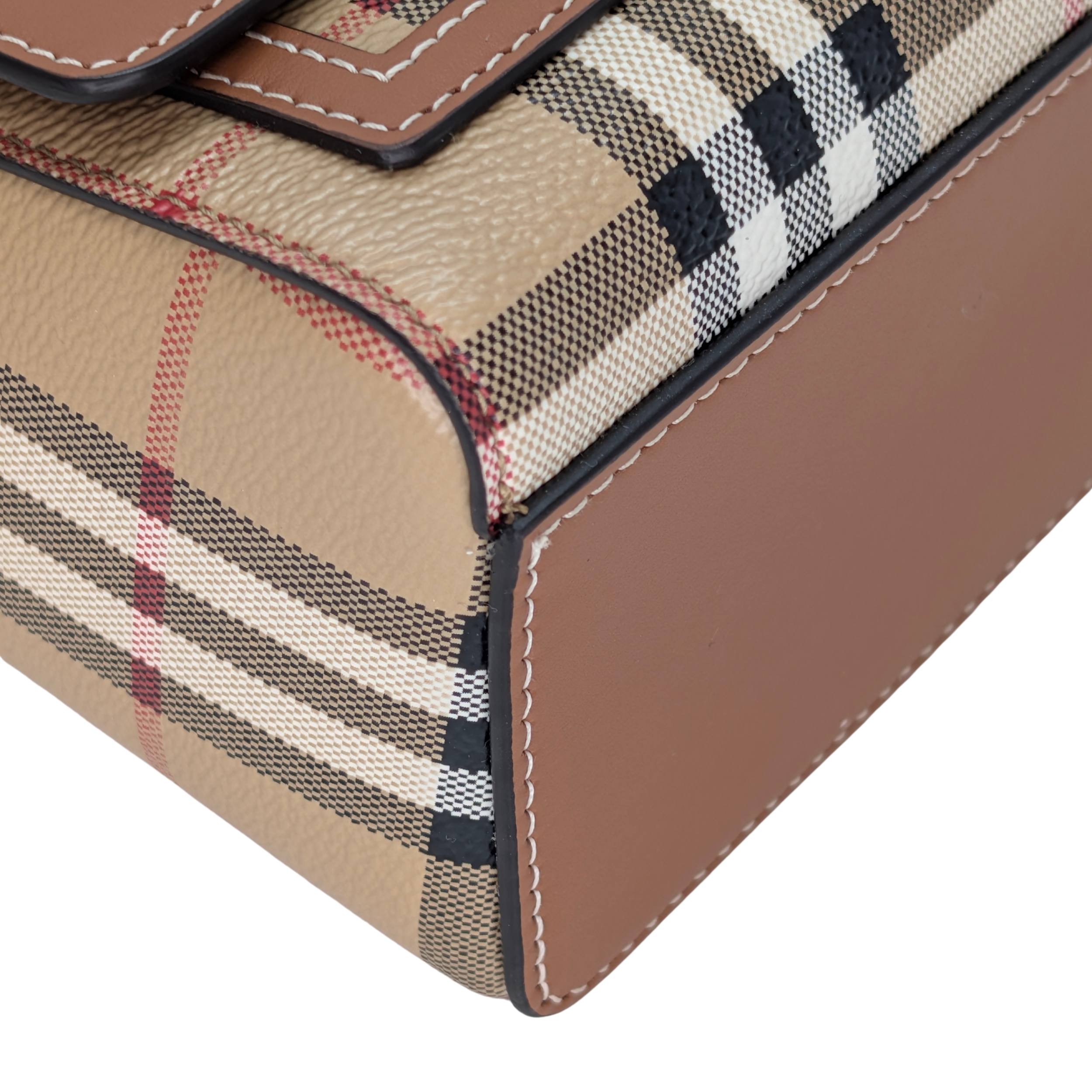 Burberry Note Check Crossbody Bag