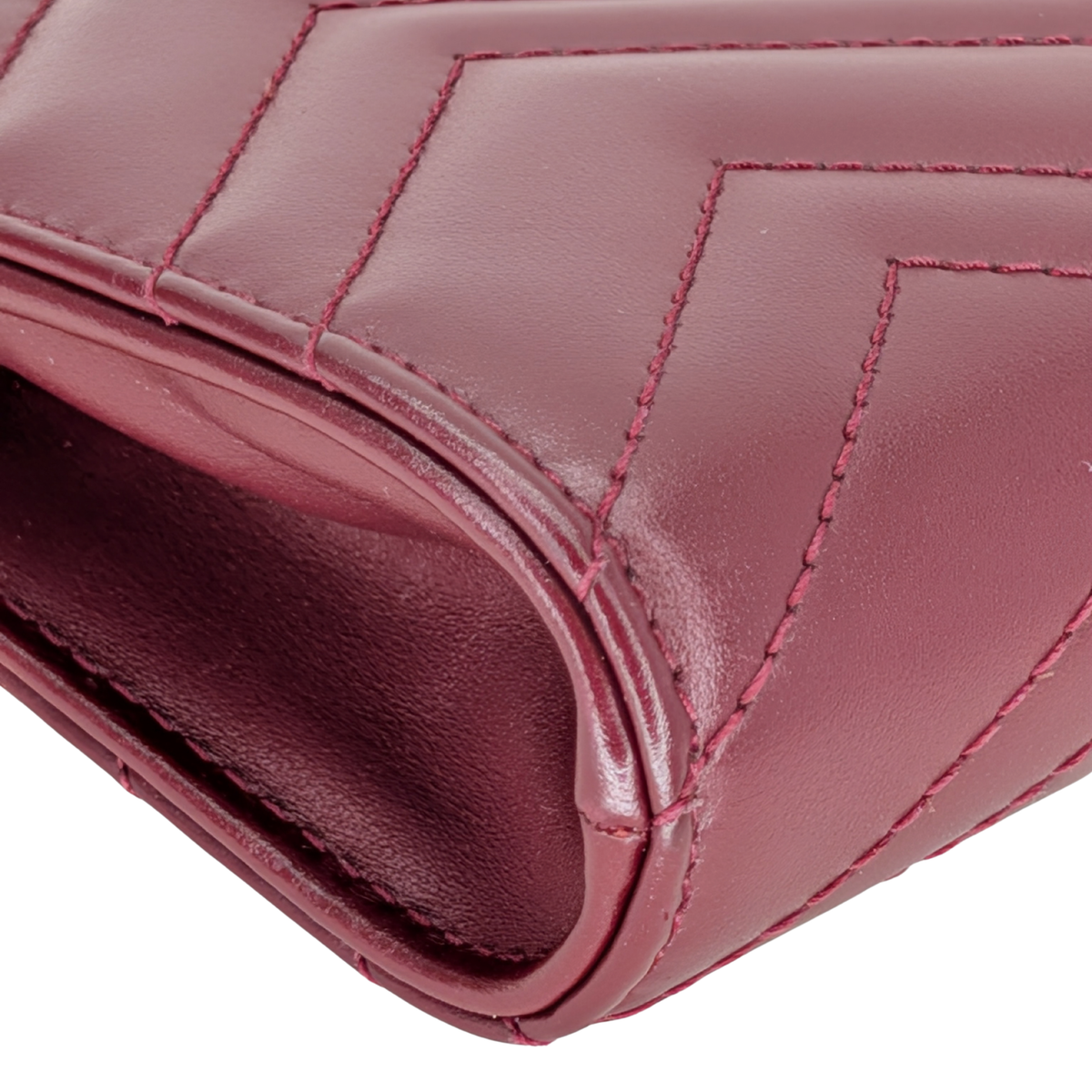 Gucci Marmont Small Wallet on Chain Bag Burgundy