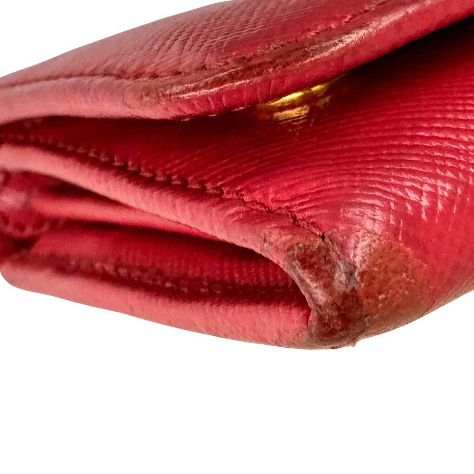 Prada Vitello Daino Continental Flap Wallet in Pink - Lost Designer