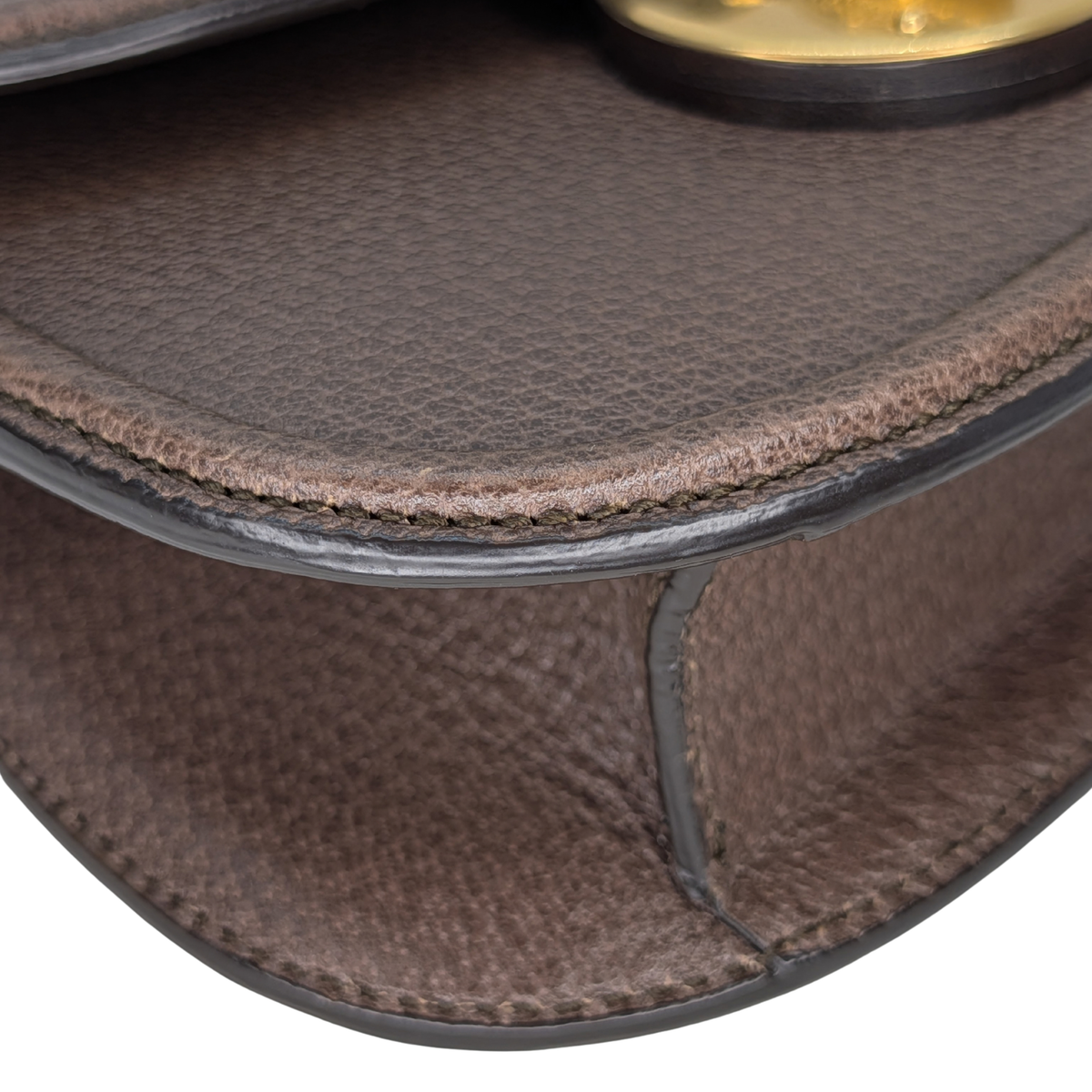 Gucci textured Animalier leather Saddle Crossbody Bag Brown