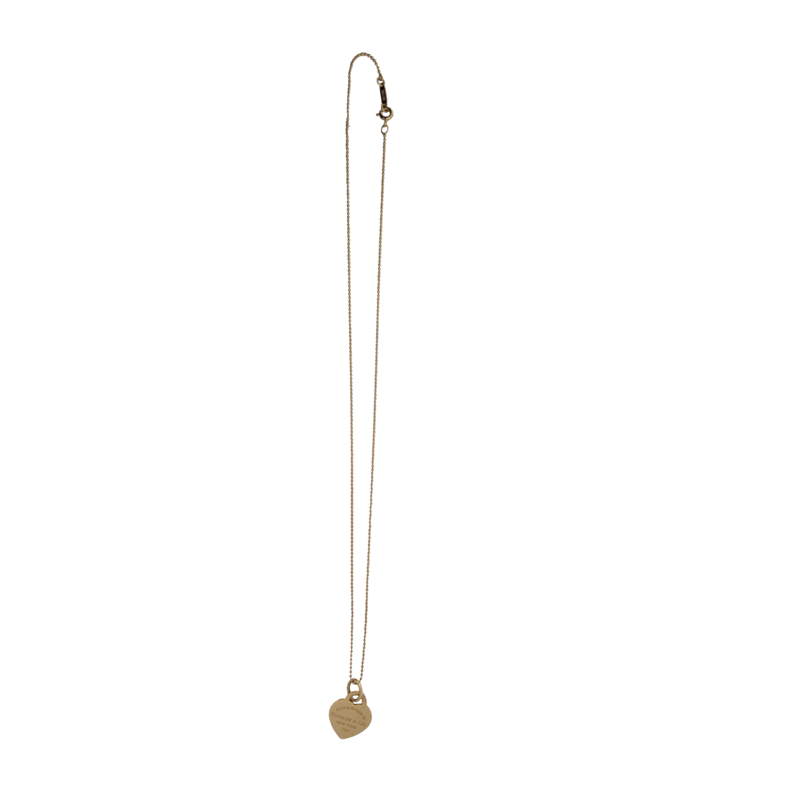 Tiffany & Co. Return to Tiffany Small Heart Tag Pendant on Chain 18k Gold