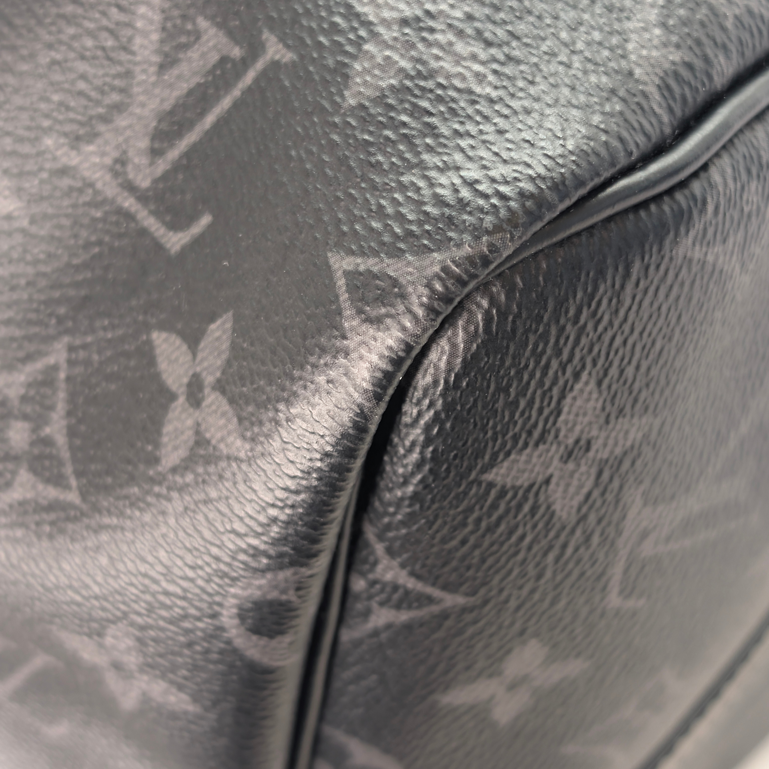 Louis Vuitton Keepall Bandoulière 55 Monogram Eclipse Charcoal Black