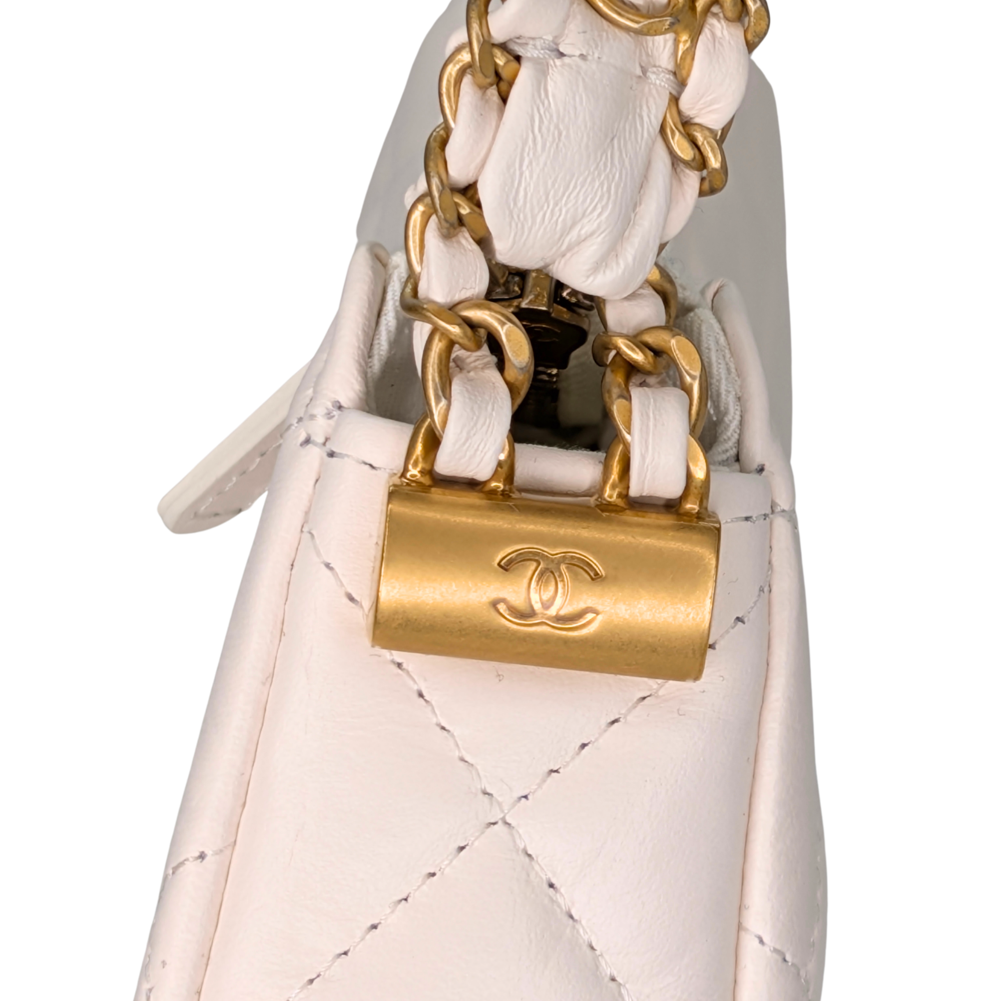 Chanel 19 Hobo Shoulder Bag White