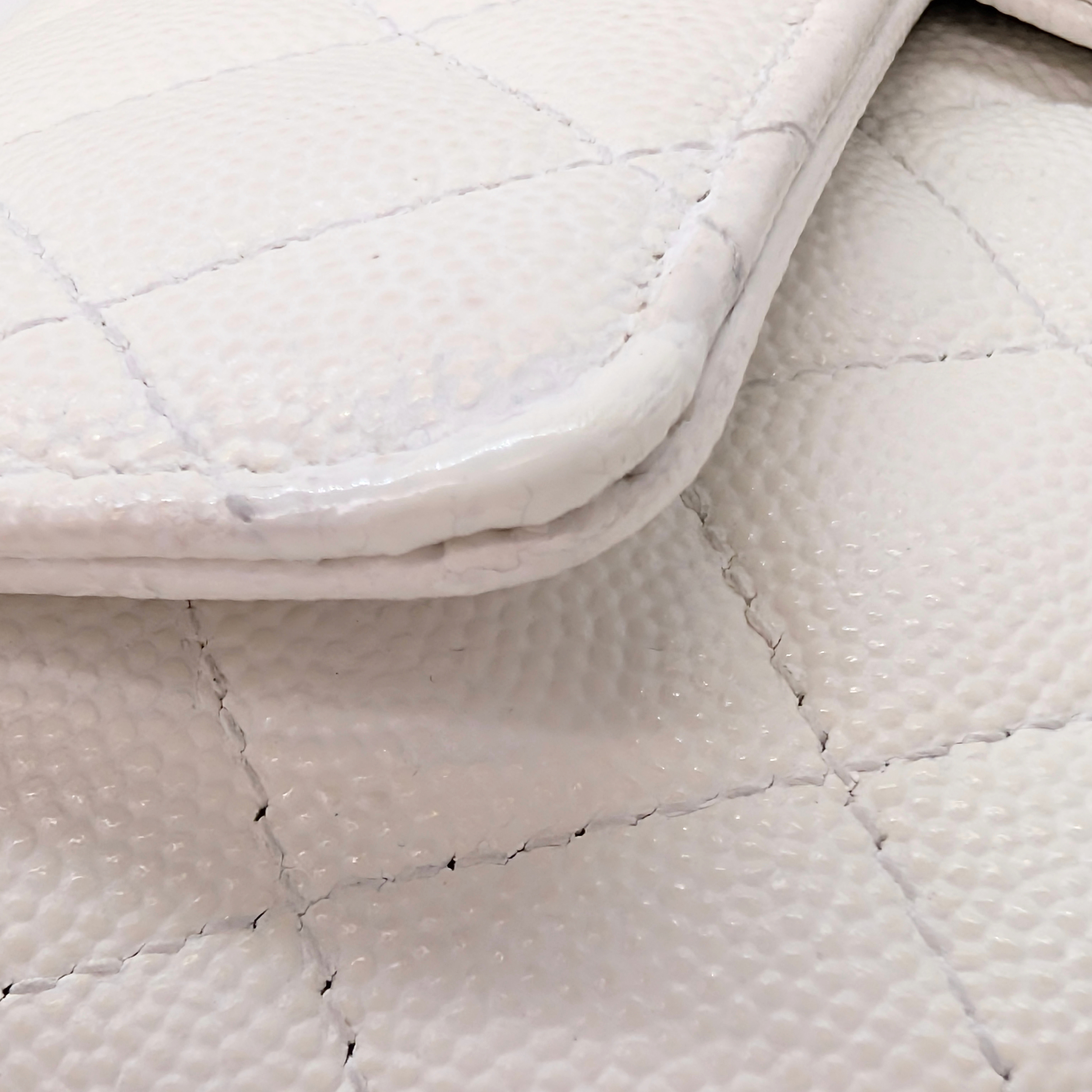 Chanel Quilted Caviar Sunglasses Case Bag White
