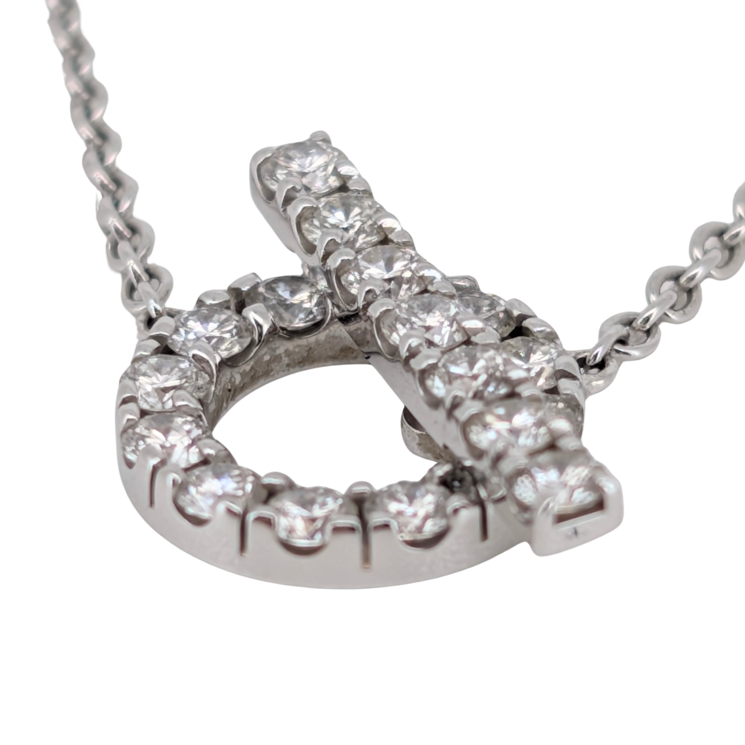 Hermès Finesse Diamond Pendant Necklace in 18K White Gold
