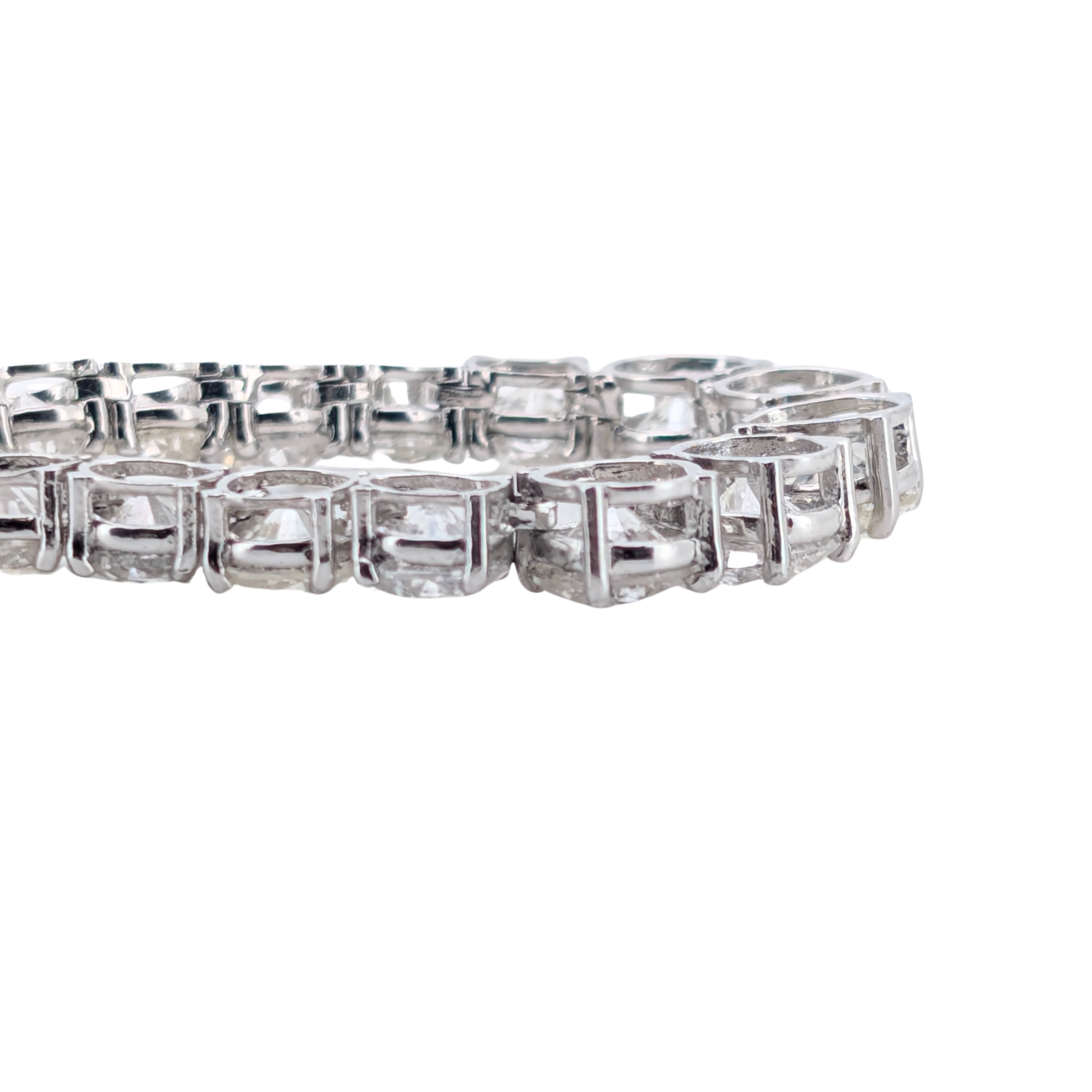 20.0Ct Natural Brilliant Diamond Graduating Tennis Necklace Platinum