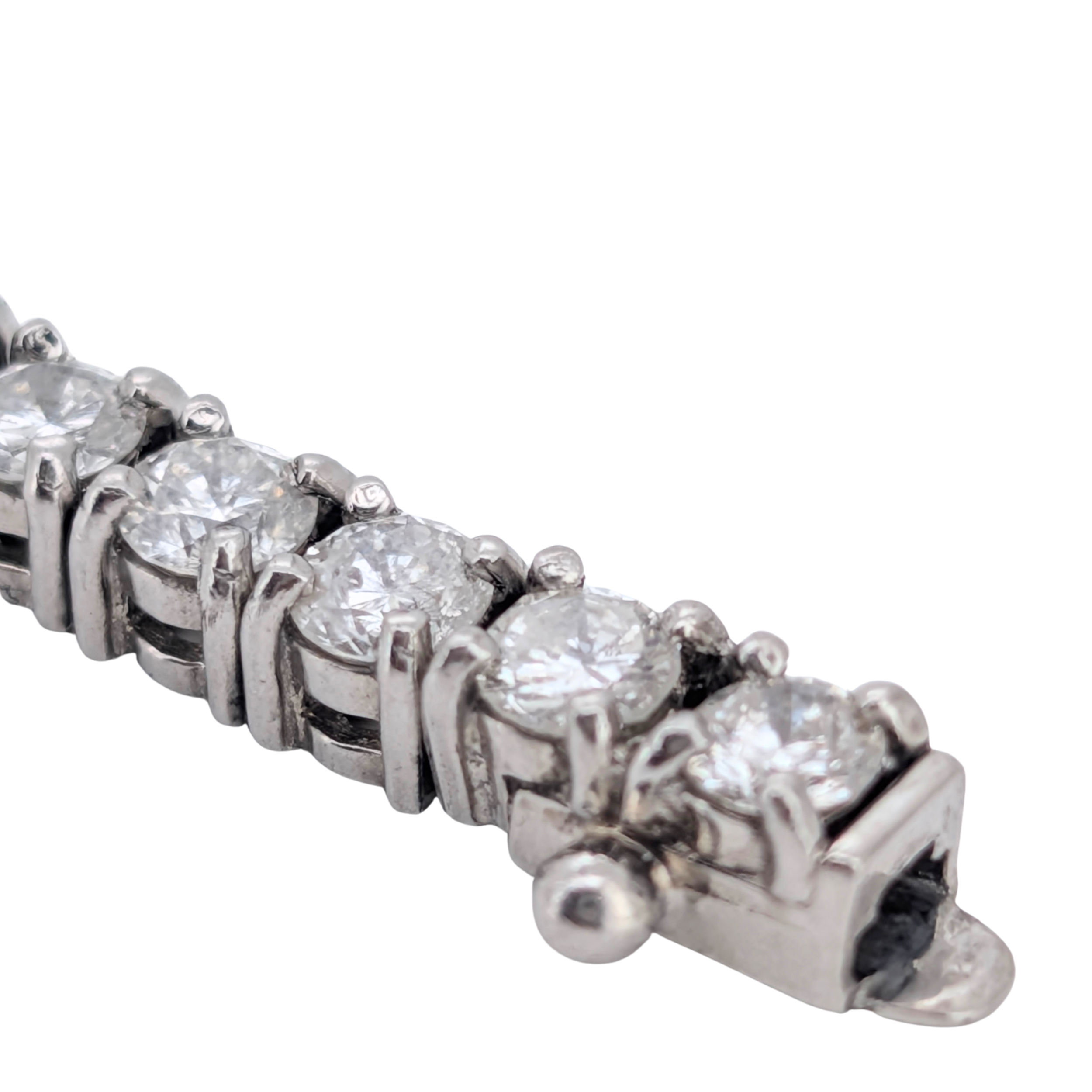 6.00Ct Natural Round Brilliant Diamond Tennis Bracelet In Platinum 850