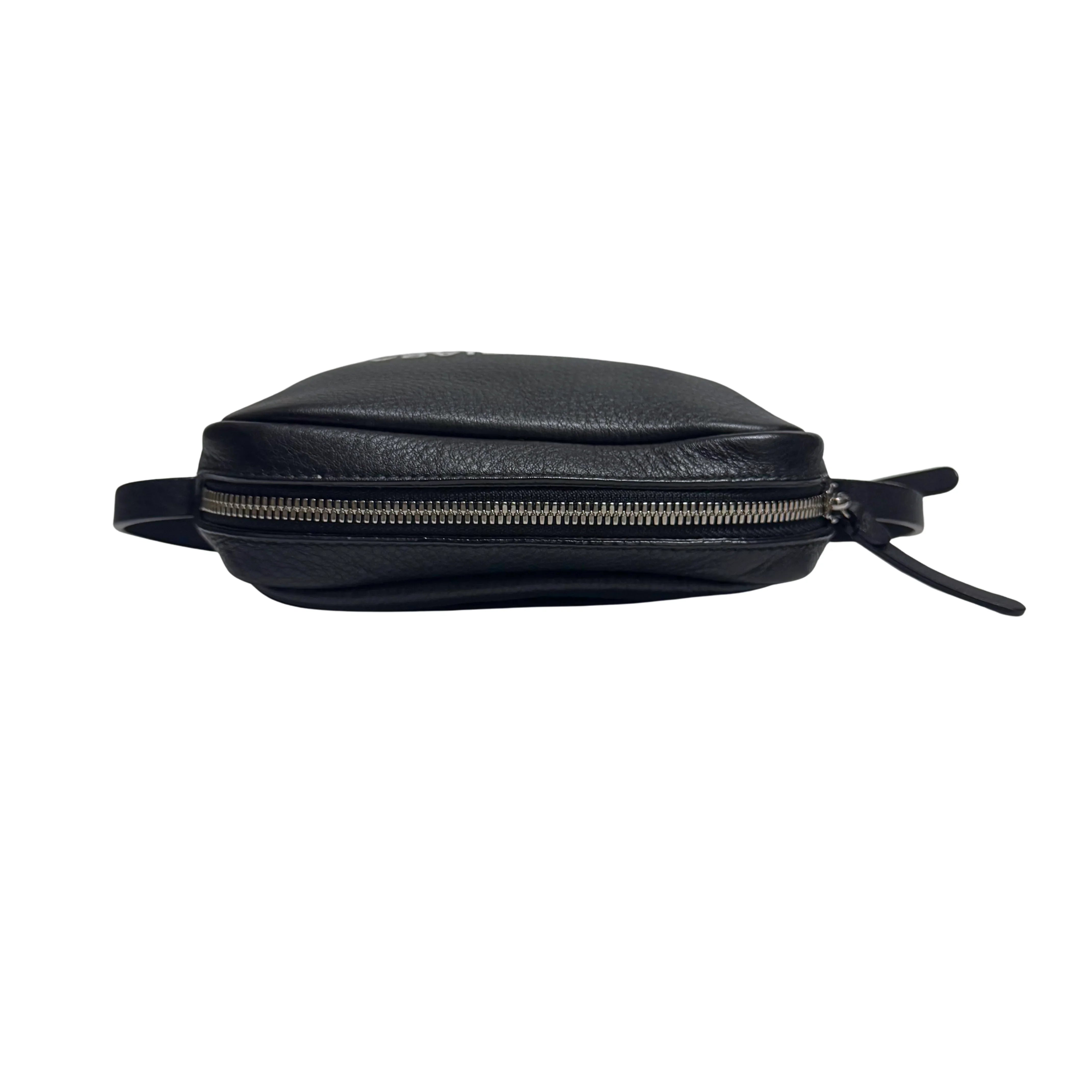 BALENCIAGA Calfskin Logo Everyday Camera Bag /Black - Lost Designer