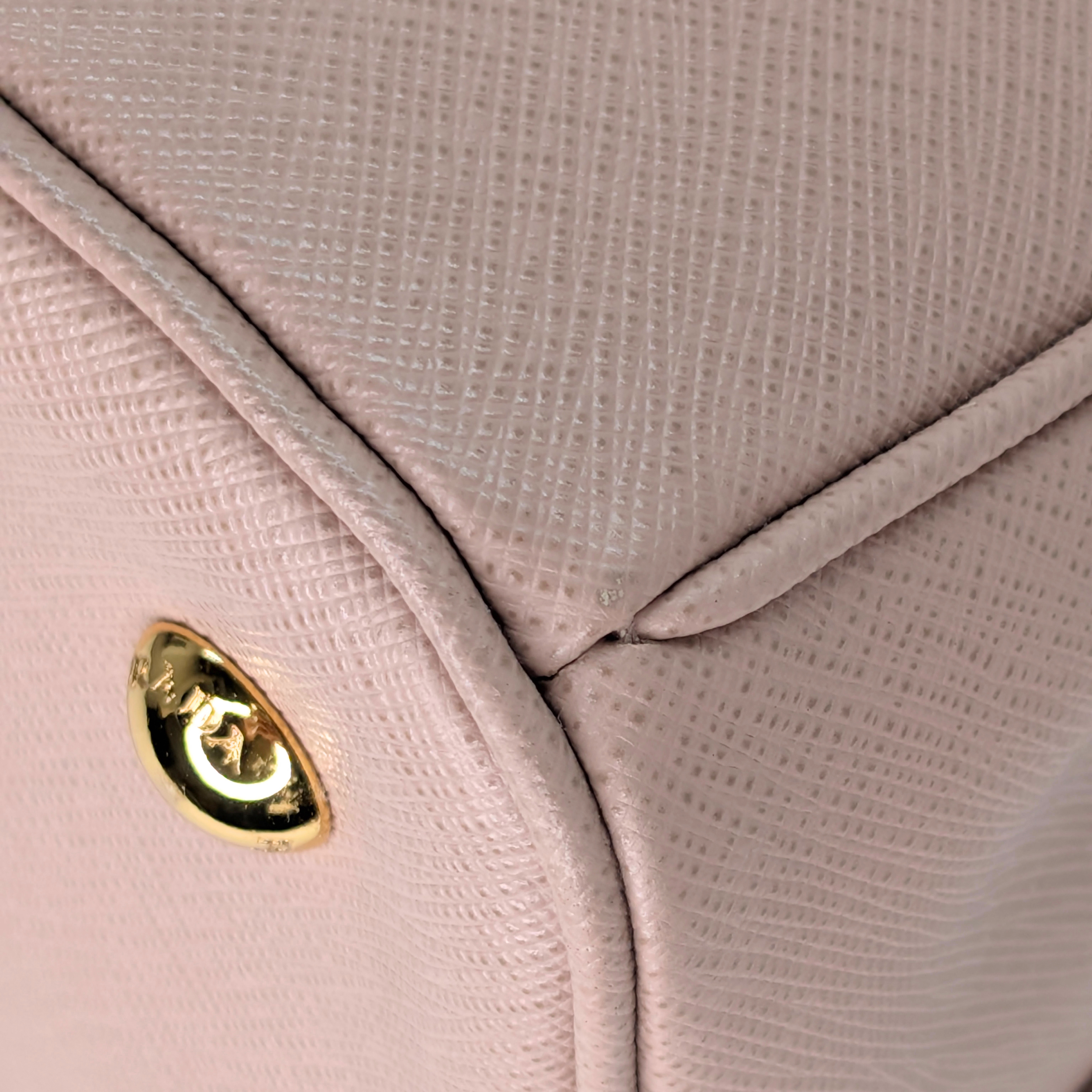 Prada Saffiano Small Galleria Lux Tote Bag Cammeo