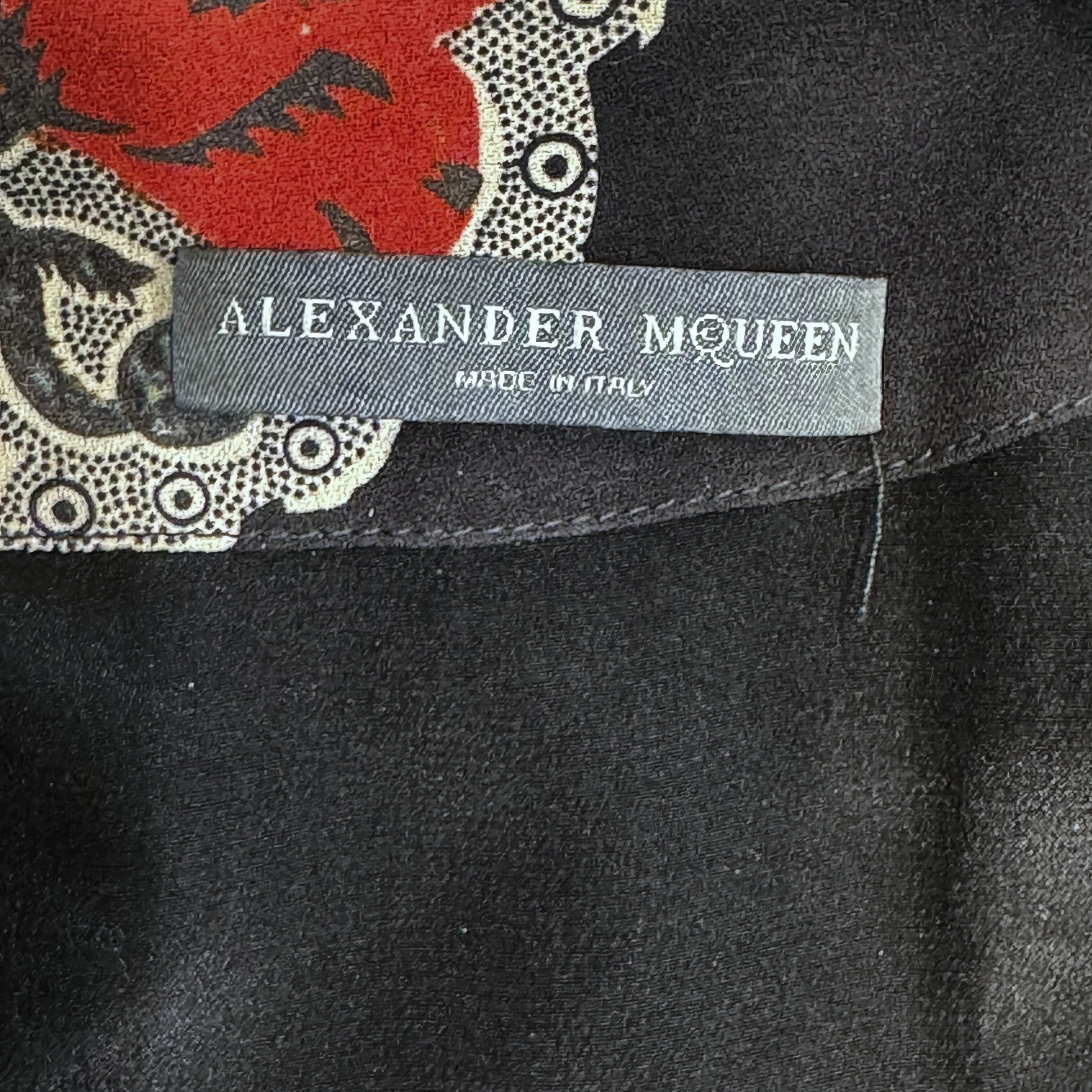 Alexander McQueen Silk Mini Dress Floral size 38 - Lost Designer