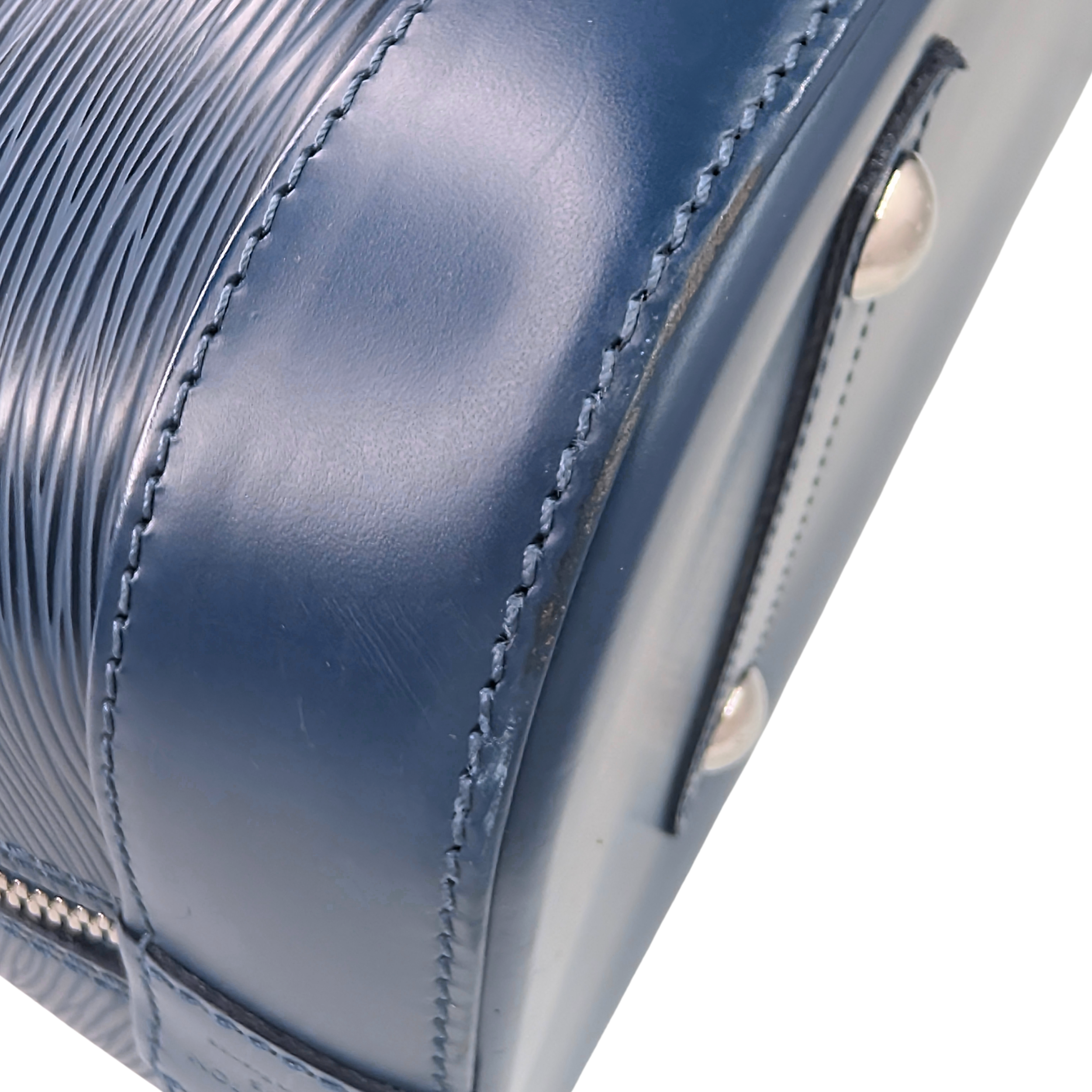 Louis Vuitton Alma GM Epi Leather Bag Navy Blue