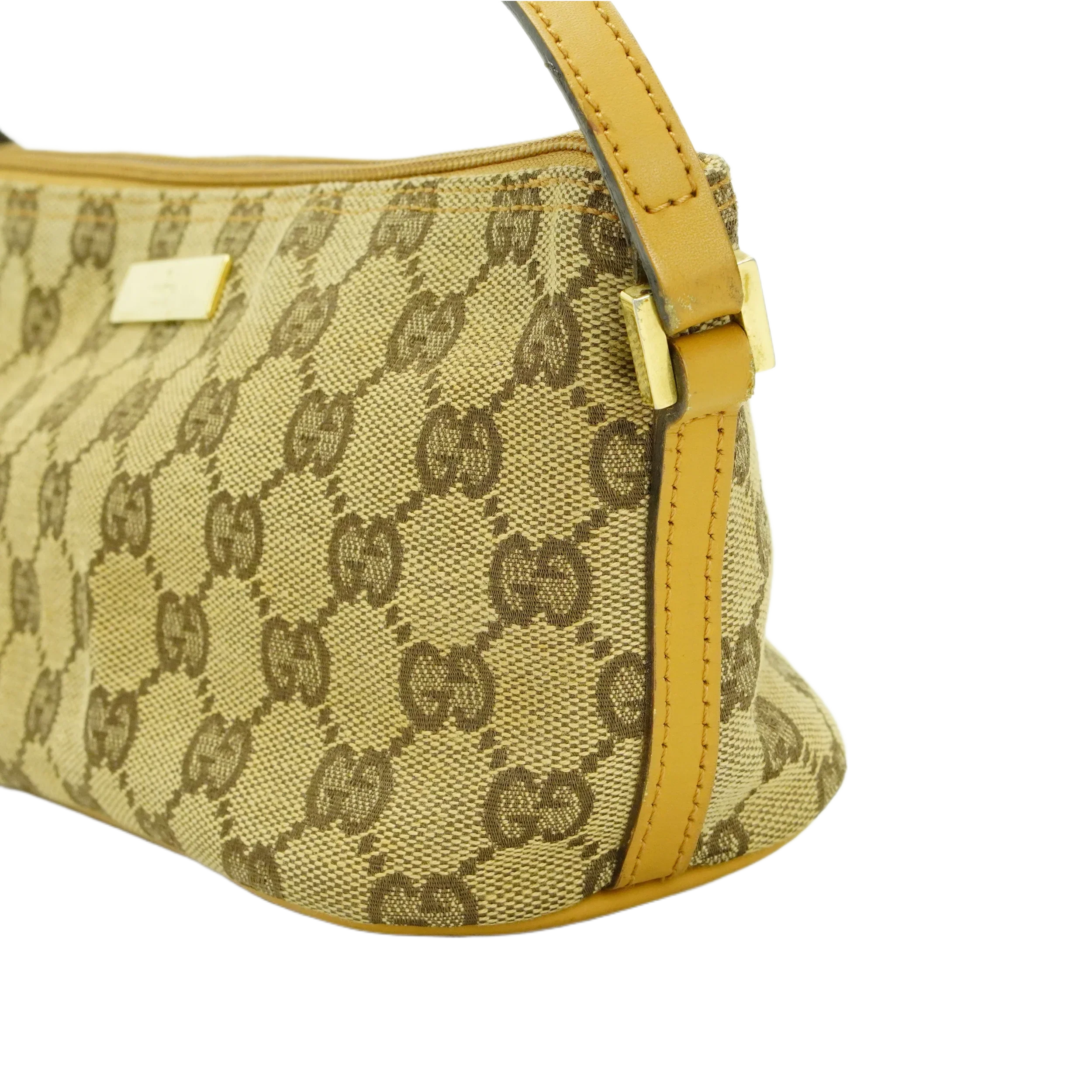 Gucci Beige GG Monogram Boat Pochette Bag - Lost Designer