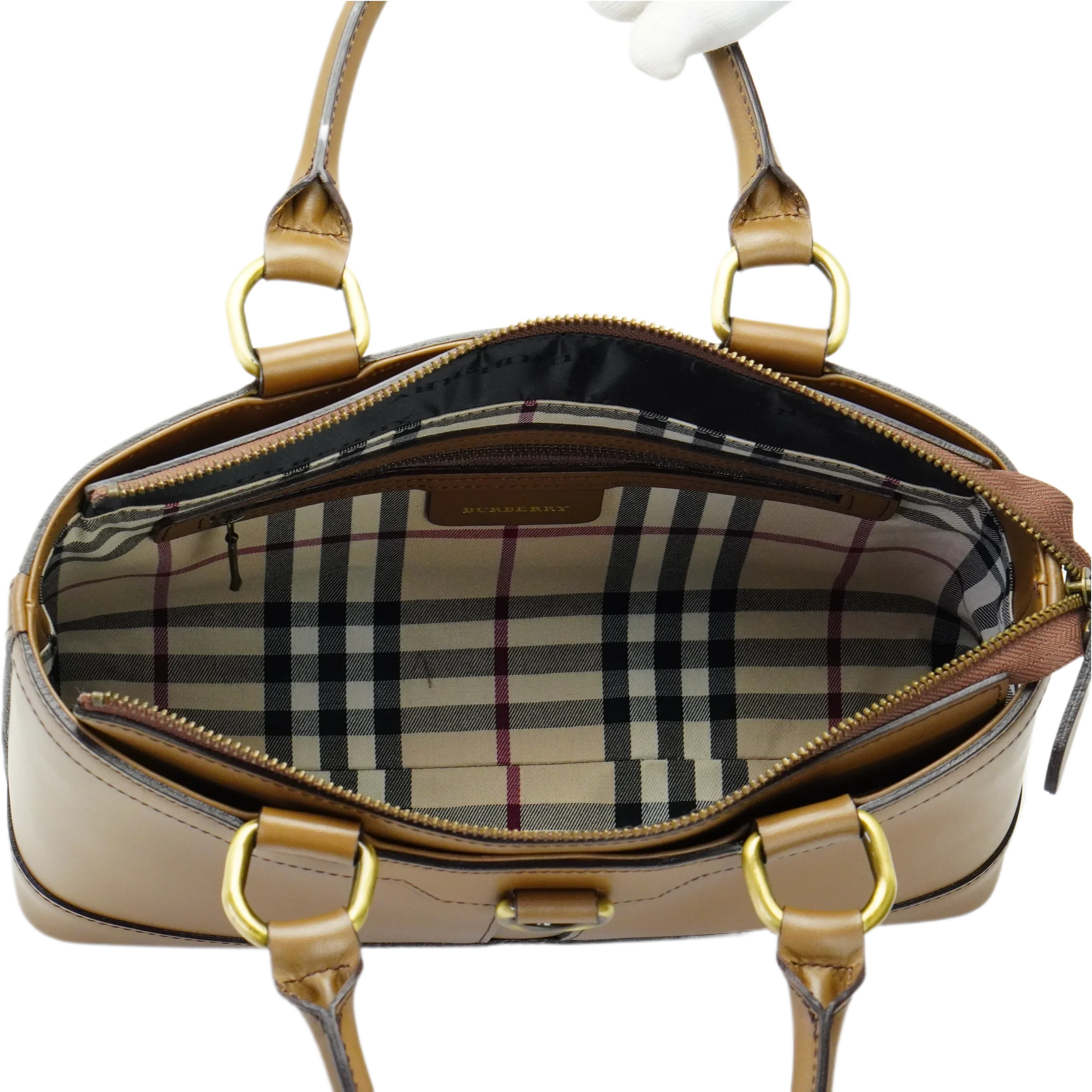 Burberry Handbag Leather Brown - Lost Designer