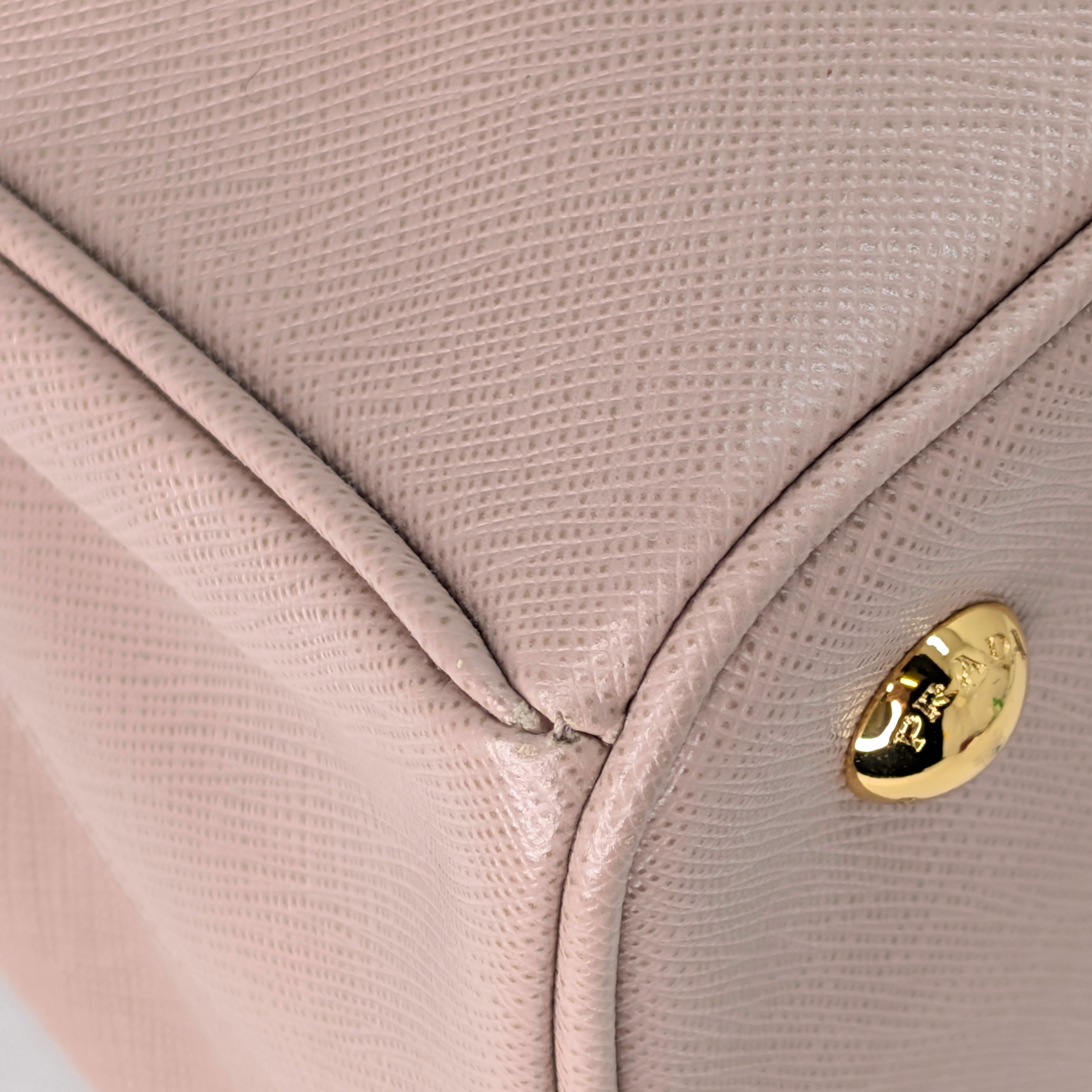 Prada Saffiano Small Galleria Lux Tote Bag Cammeo
